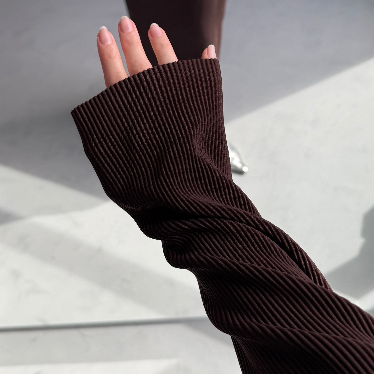 daily daily super stretch pleats one piece / brown [FREE or LONG]