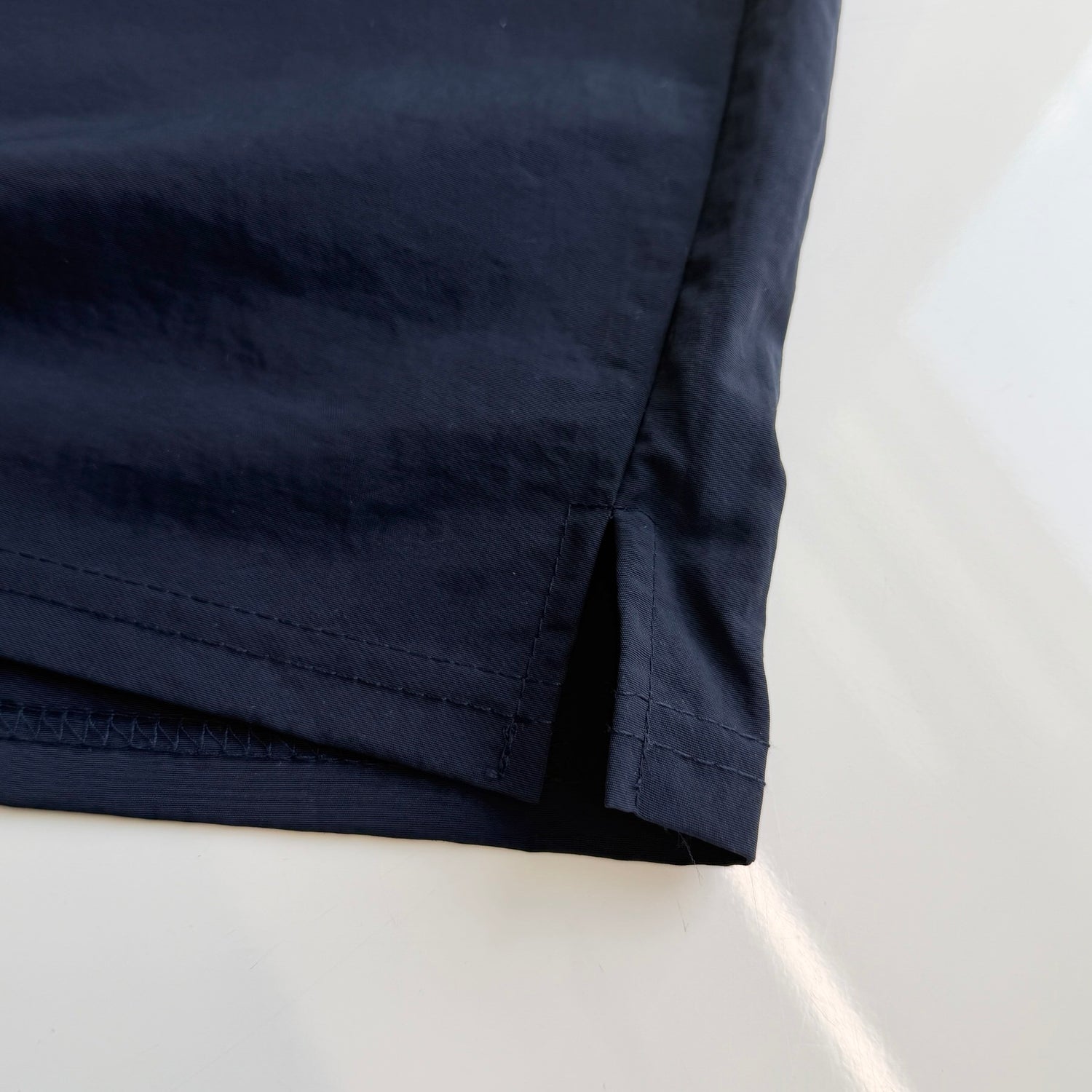 【SAMPLE】nylon half pants / navy（スリットあり）