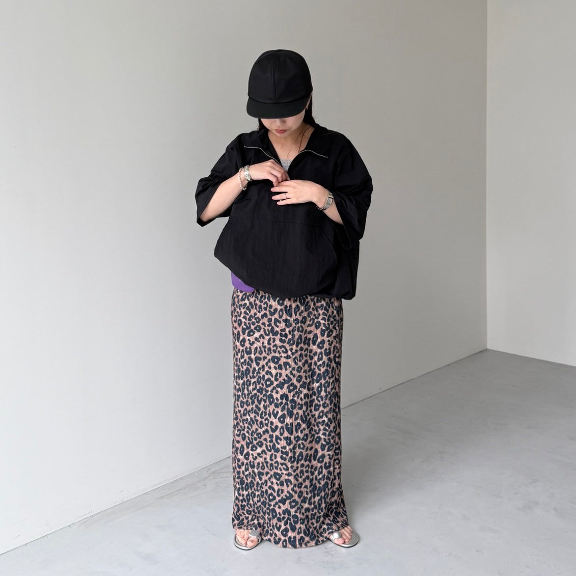 smooth nylon cap / black