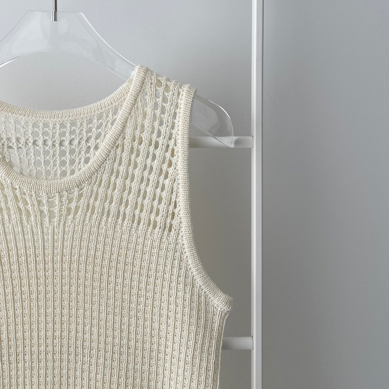 【SAMPLE】mesh layered one piece / ivory
