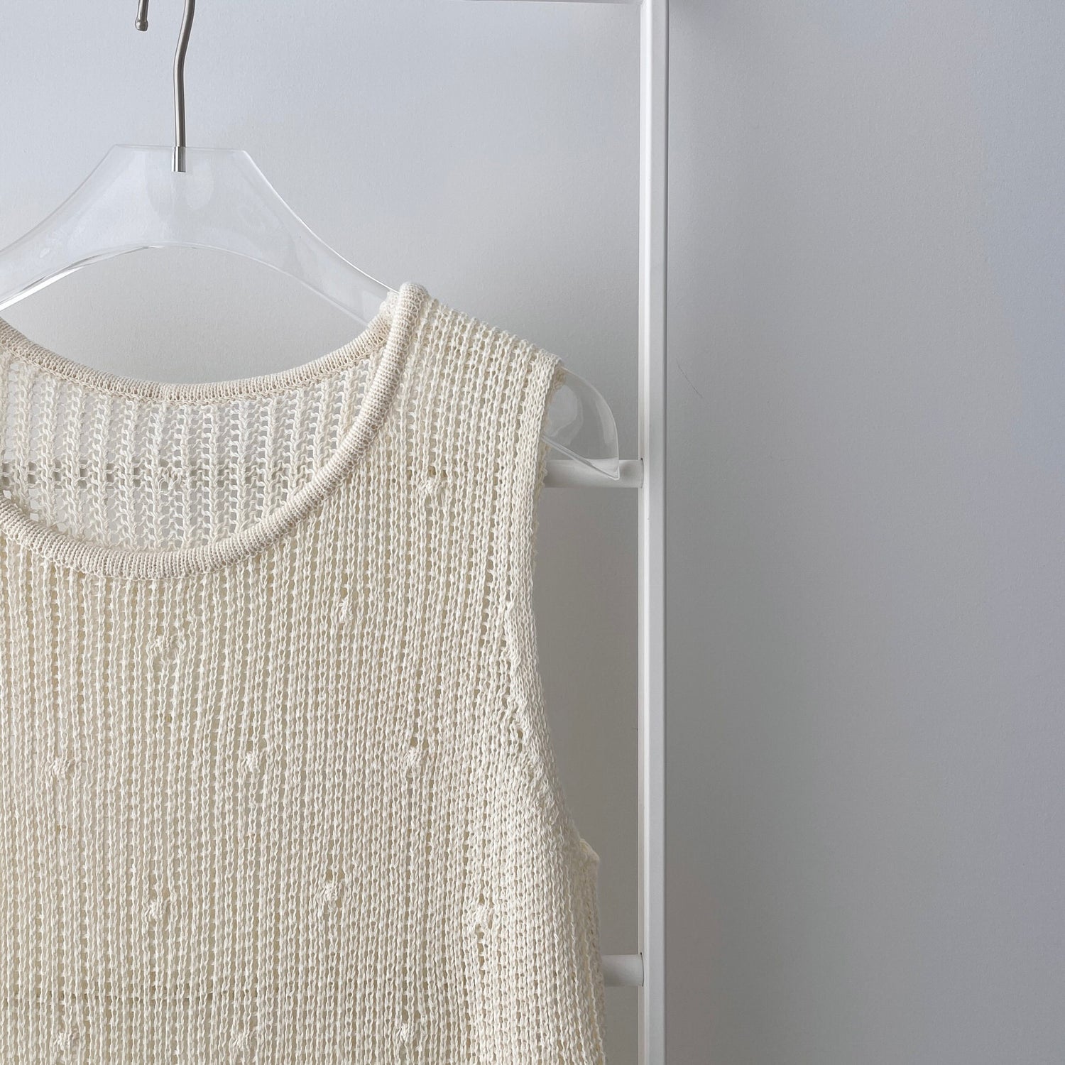 【SAMPLE】mesh layered tops / ivory