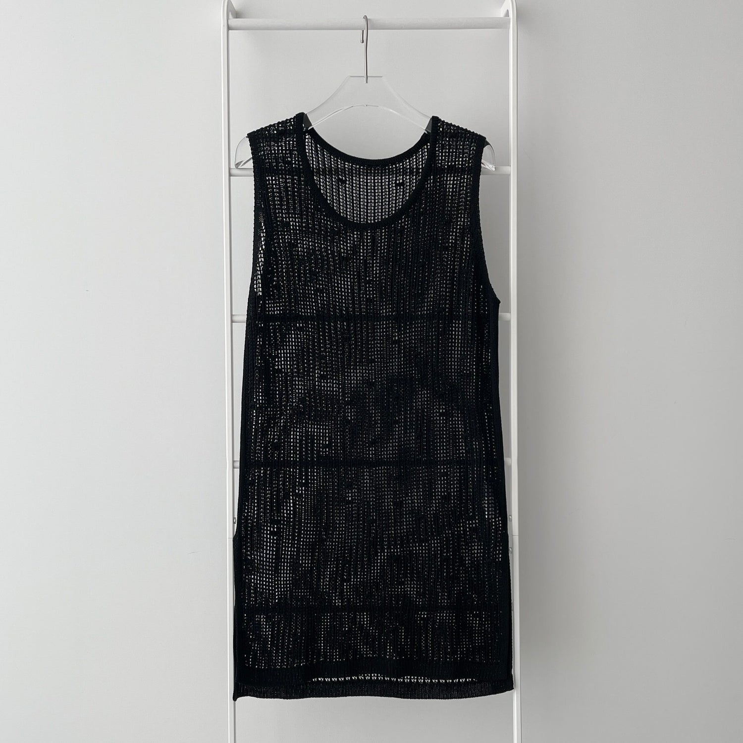 【SAMPLE】mesh layered tops / black
