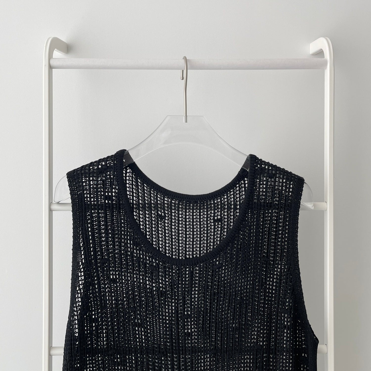 【SAMPLE】mesh layered tops / black