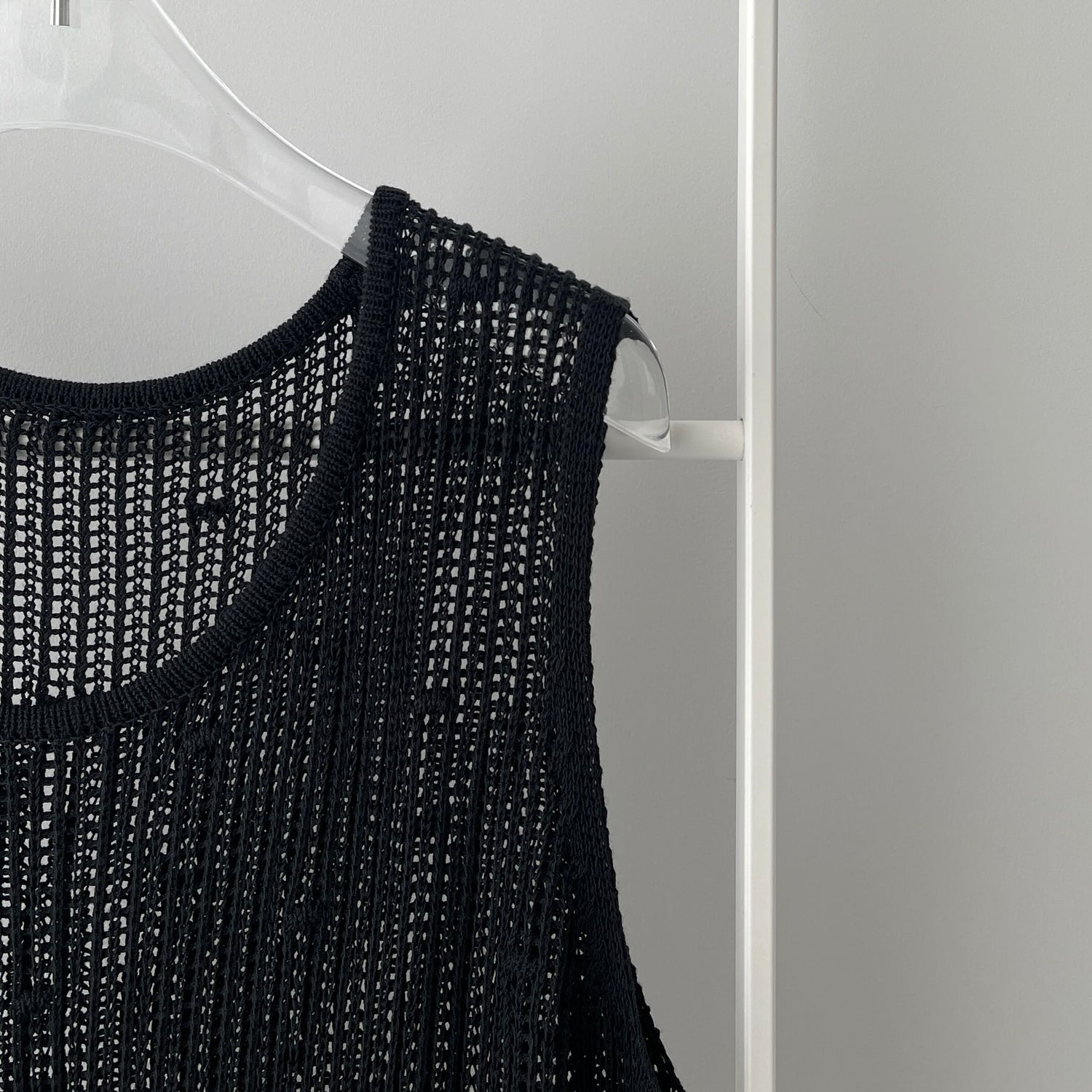 【SAMPLE】mesh layered tops / black