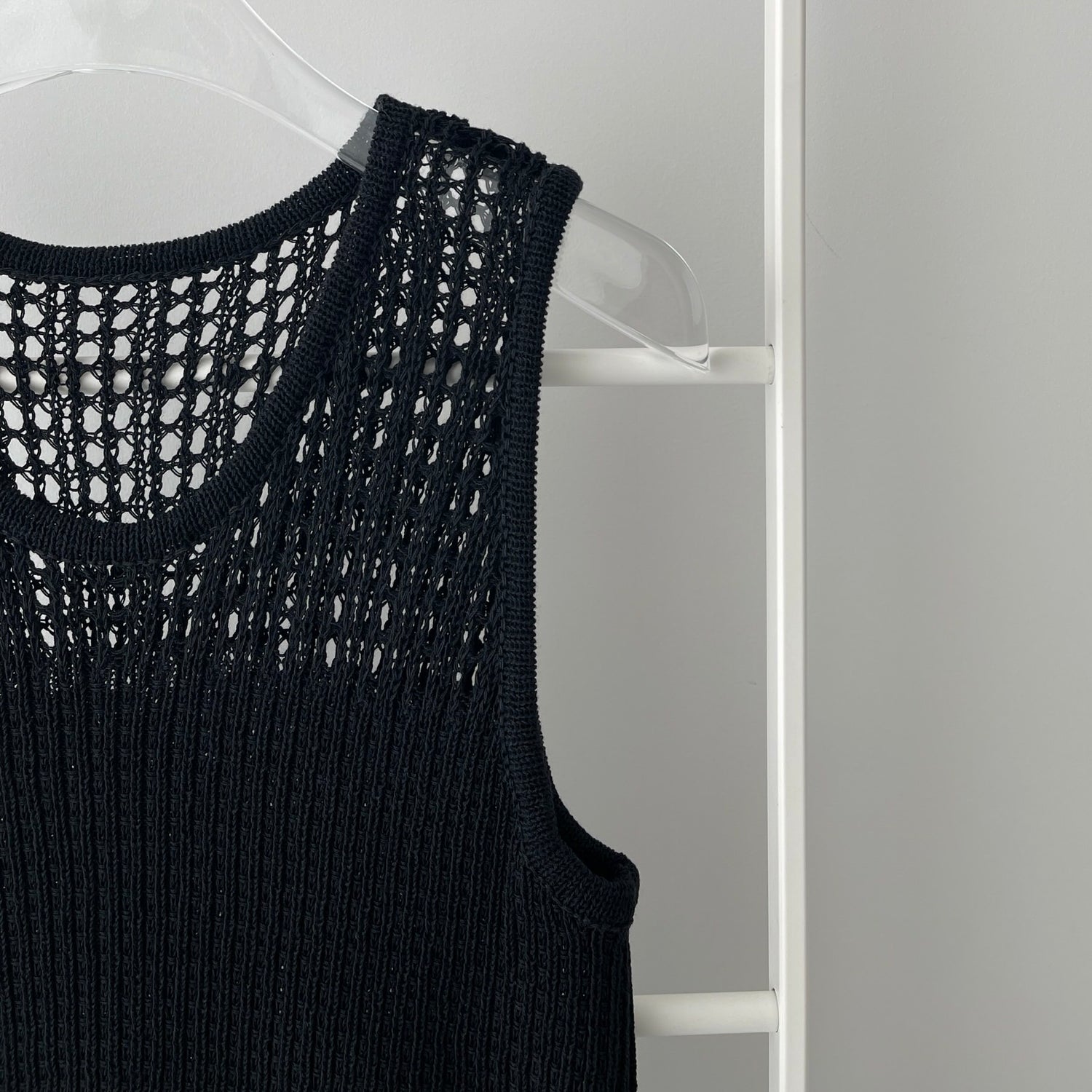 【SAMPLE】mesh layered one piece / black