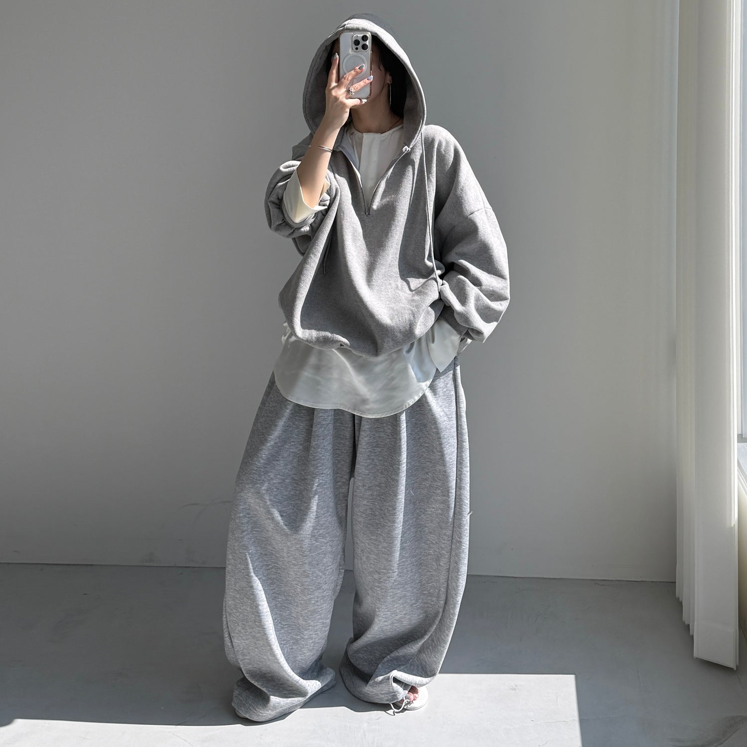 super loose sweat pants / gray
