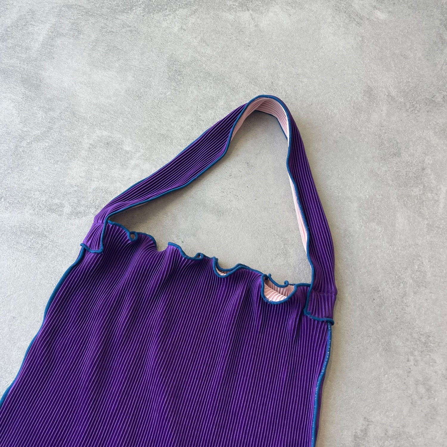 【SAMPLE】reversible pleats bag / pink×purple