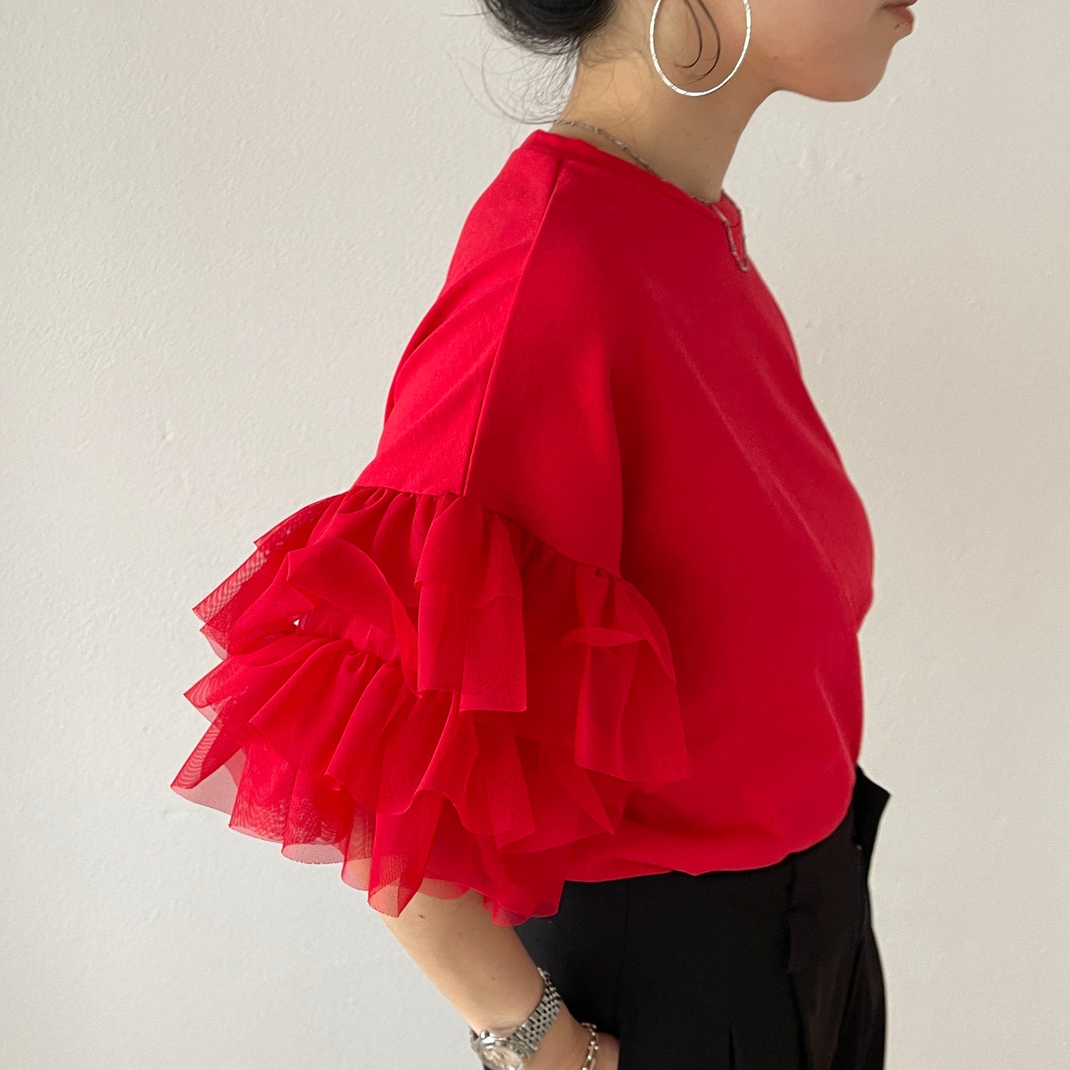 cheer frill tee / red