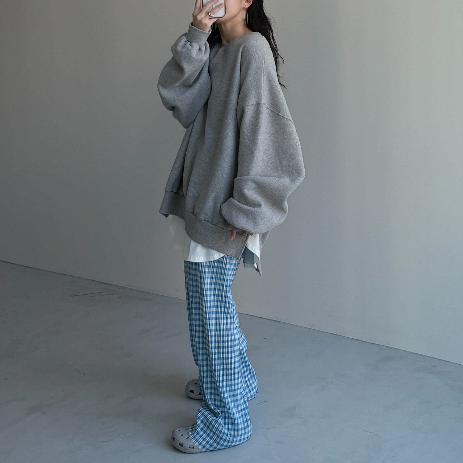 24h CHECK PANTS / blue
