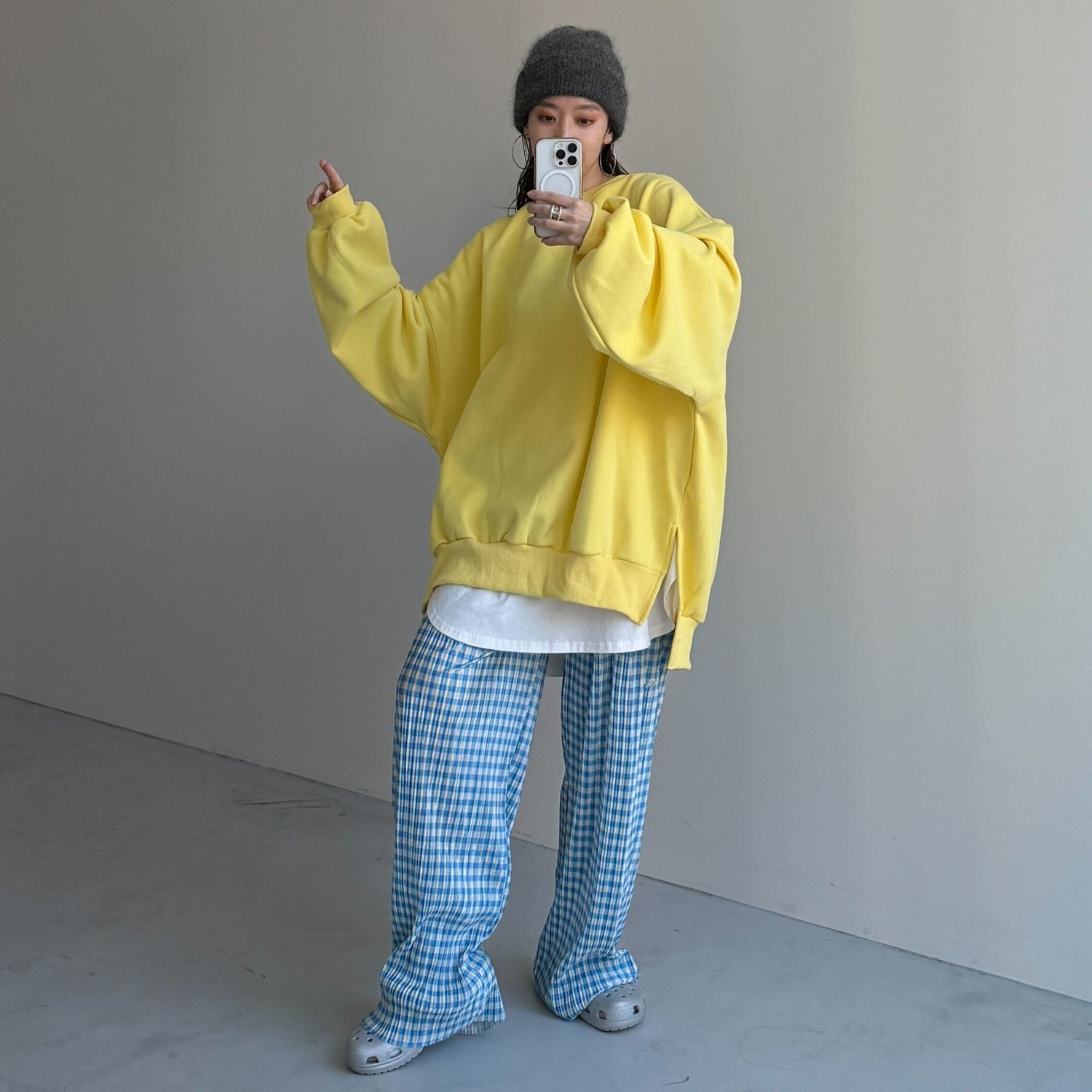24h CHECK PANTS / blue