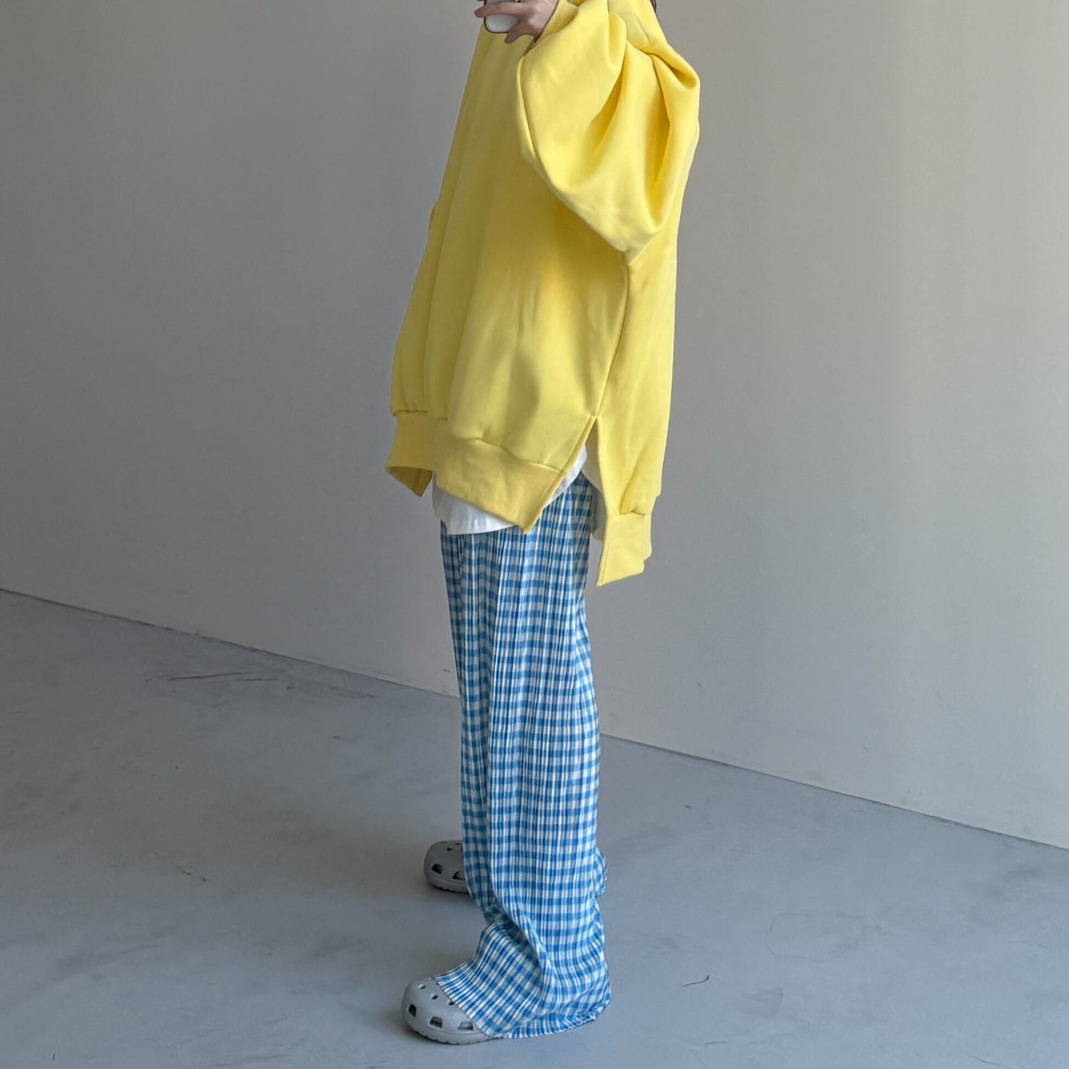 24h CHECK PANTS / blue