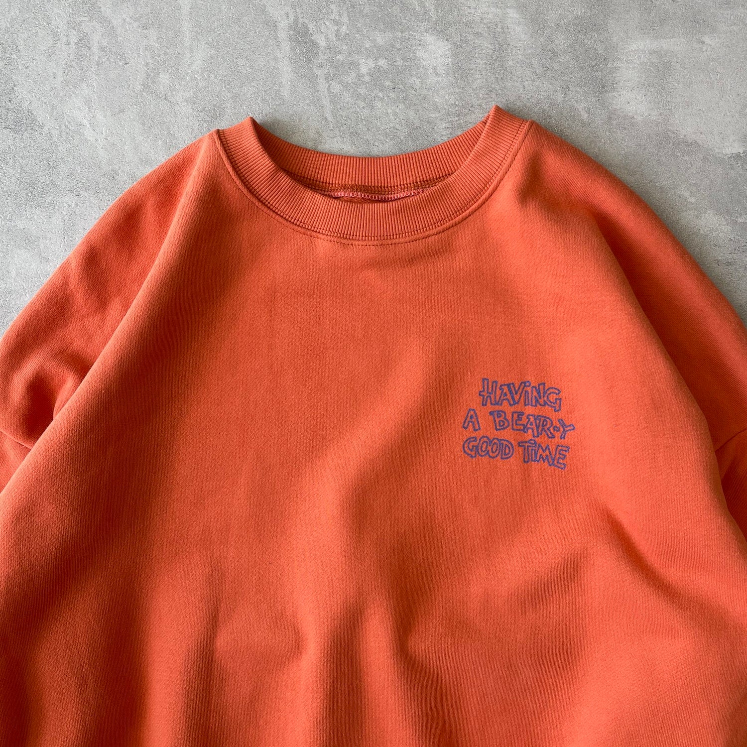 【SAMPLE】back print sweat / orange