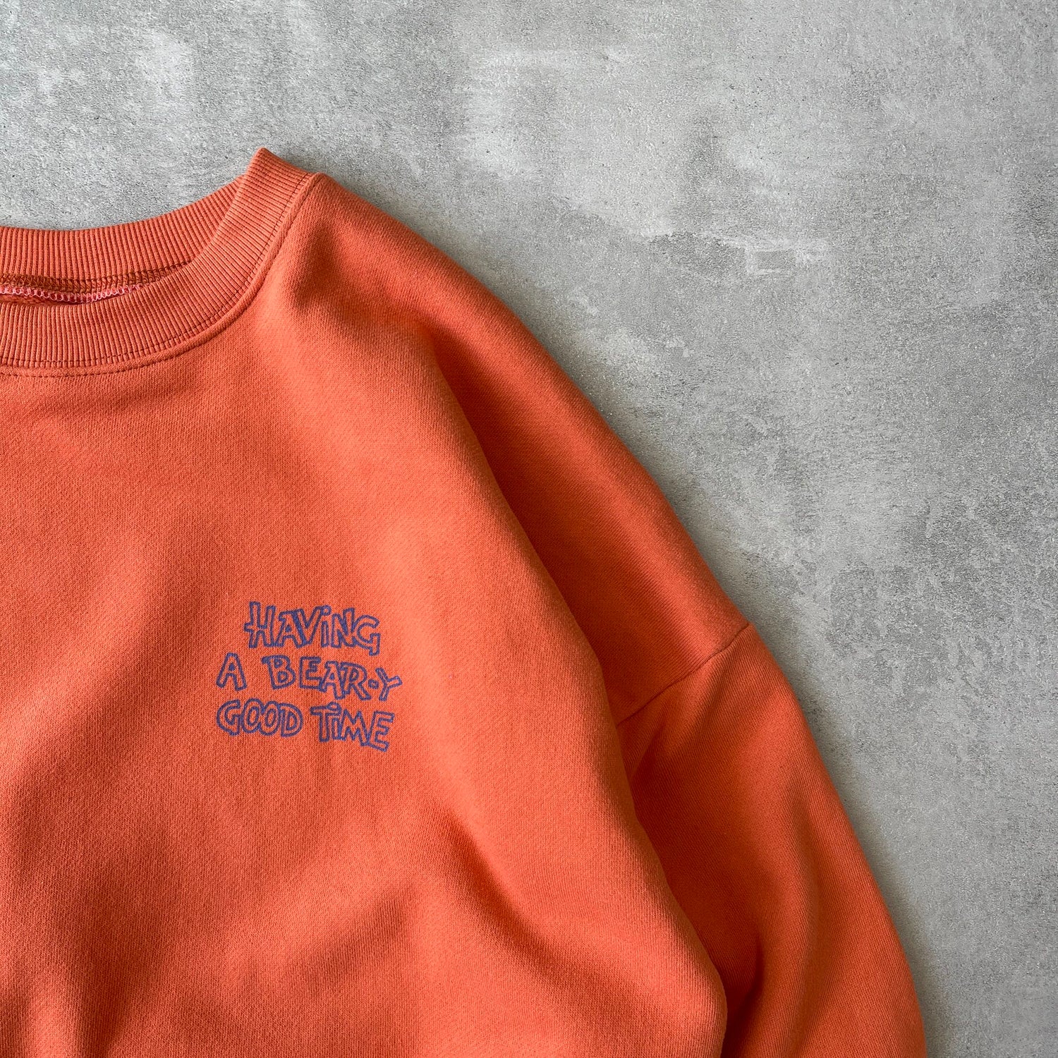 【SAMPLE】back print sweat / orange