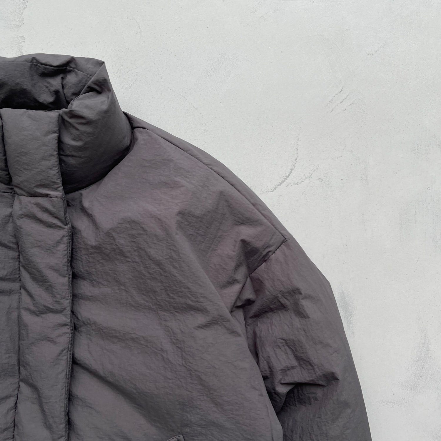 【SAMPLE】nylon standcollar blouson / charcoal