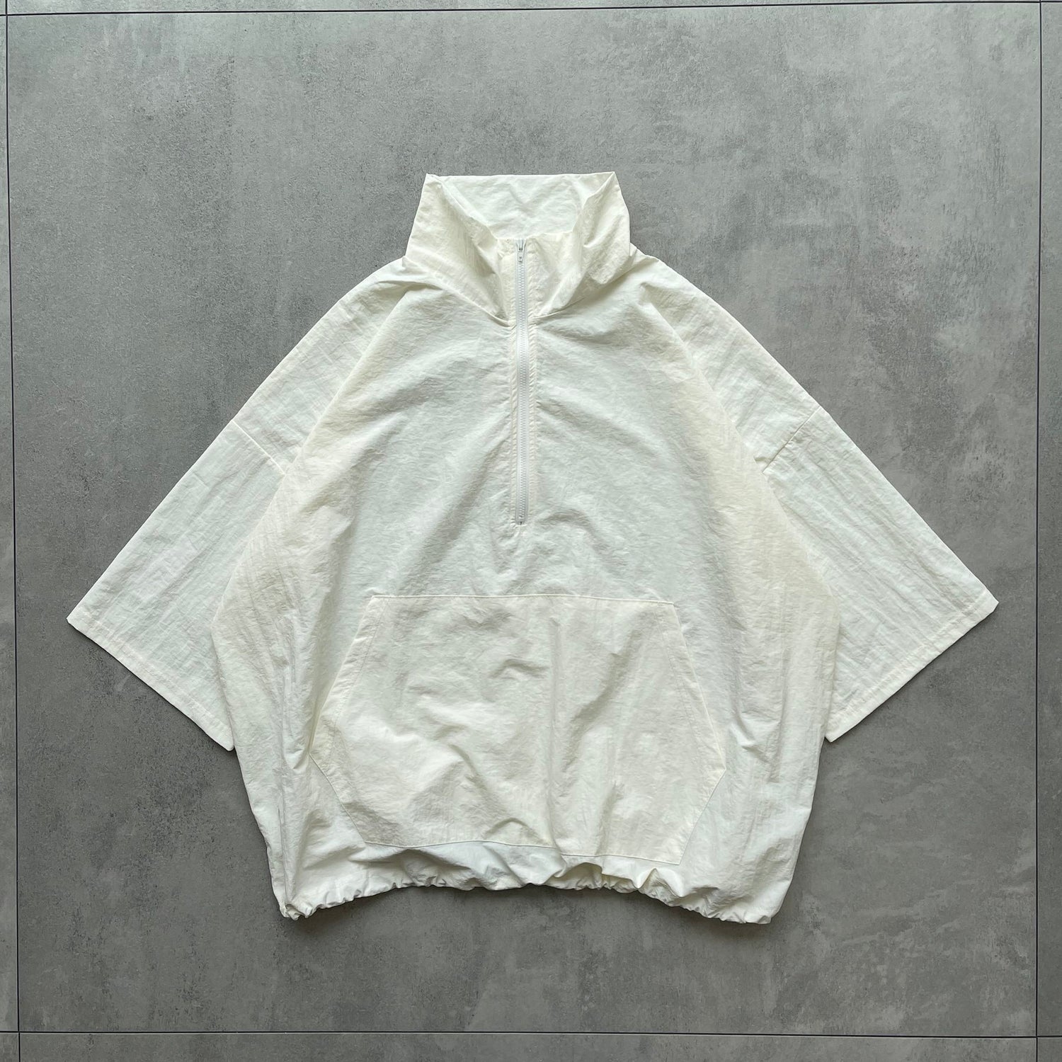 【SAMPLE】(2点SET) half zip nylon set up / ivory