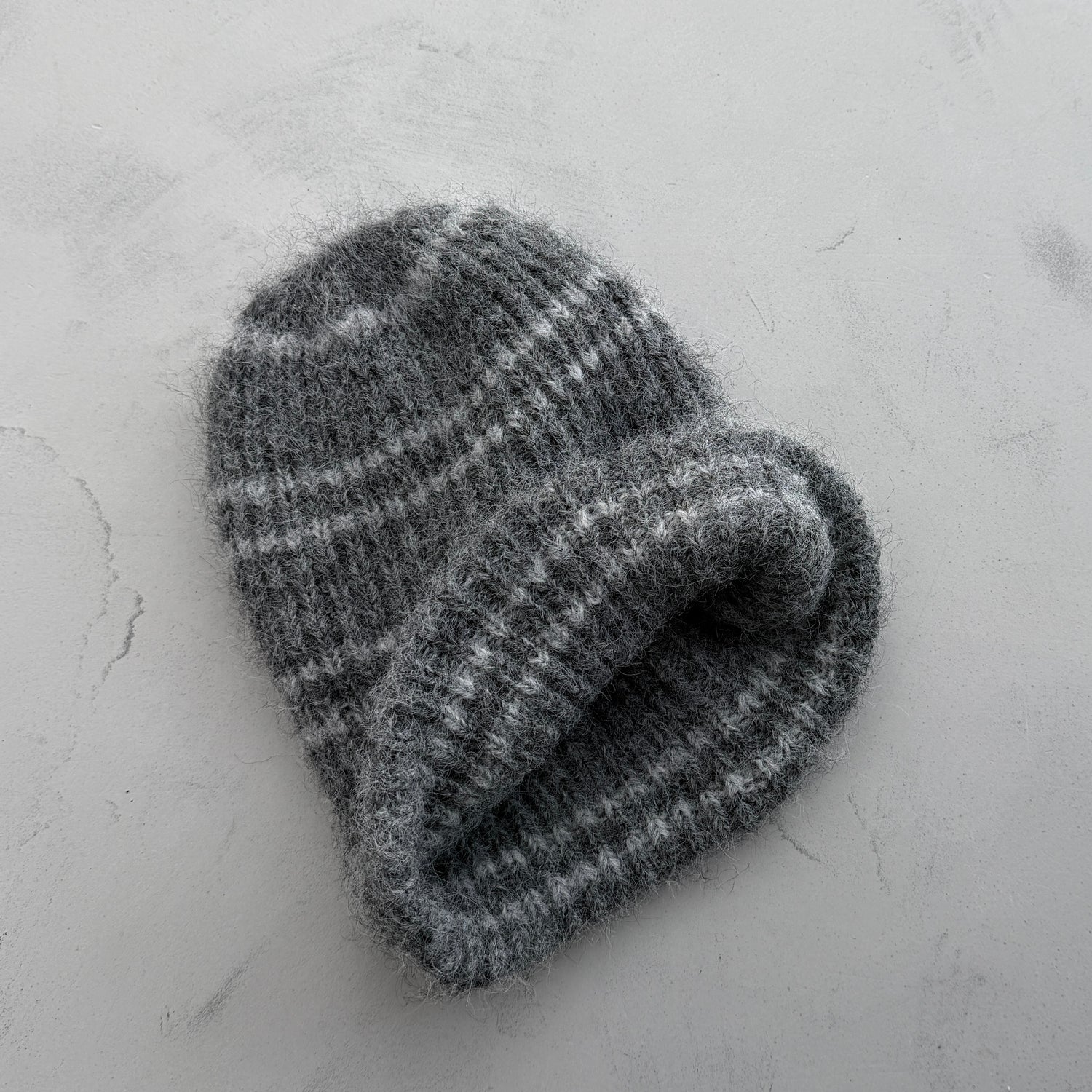 buddy stripe beanie / gray