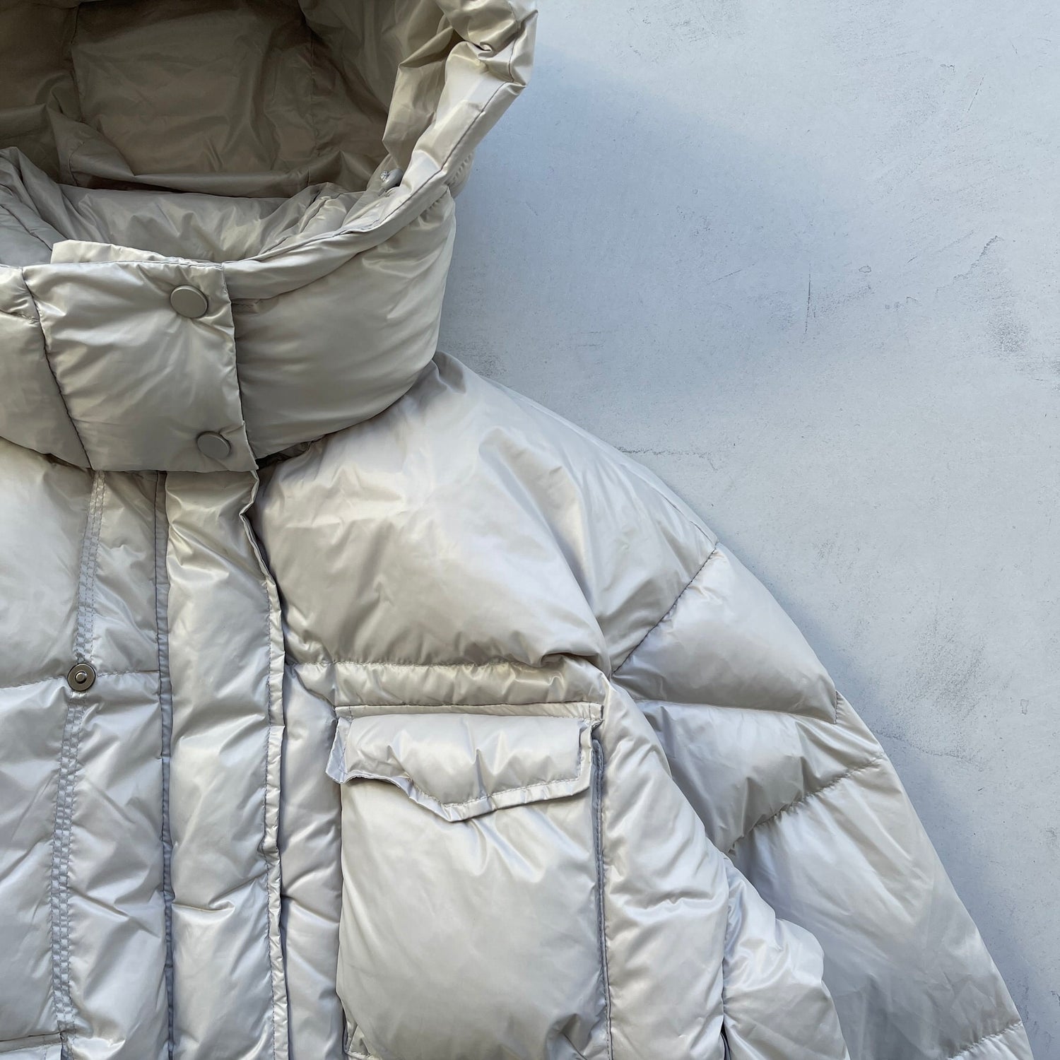【SAMPLE】luster down jacket / gray