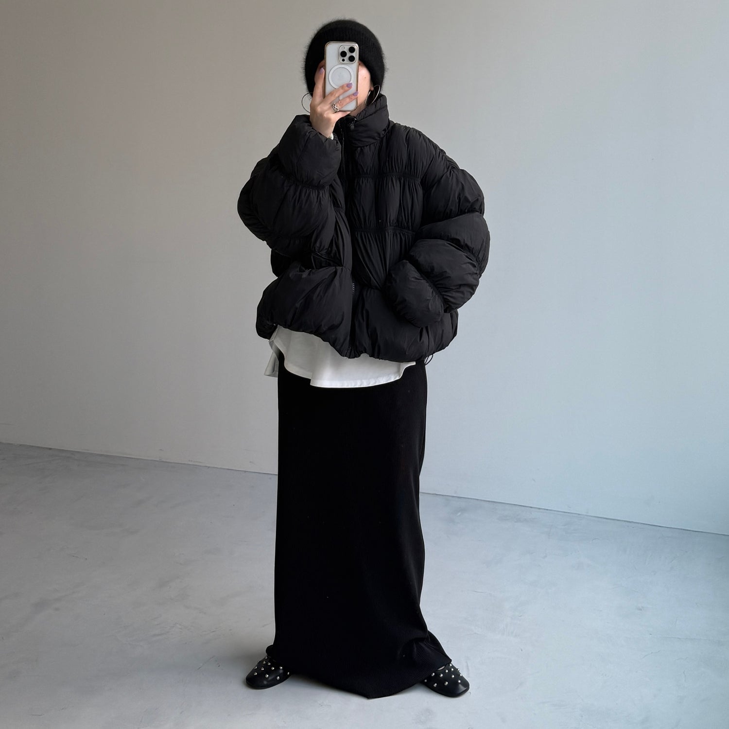 CHIGIRI PAN DOWN / black