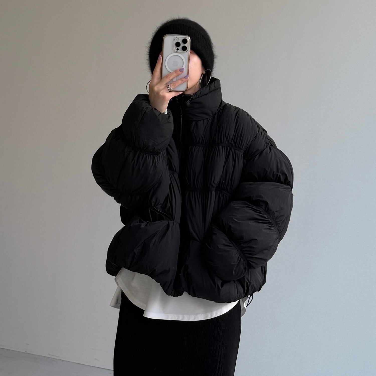 CHIGIRI PAN DOWN / black