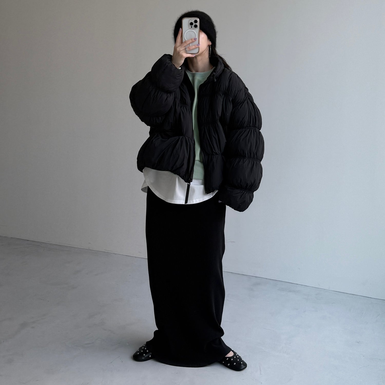 CHIGIRI PAN DOWN / black