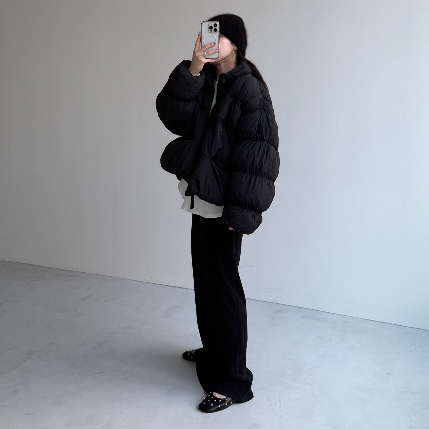 CHIGIRI PAN DOWN / black