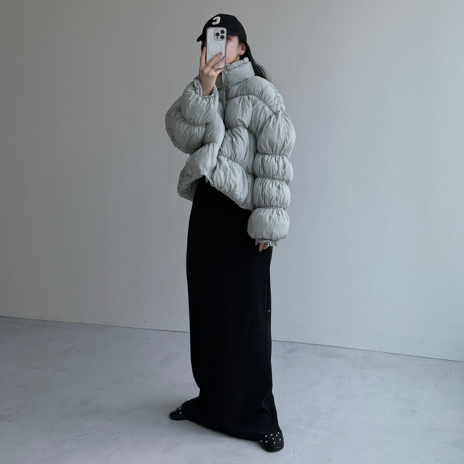 CHIGIRI PAN DOWN / gray