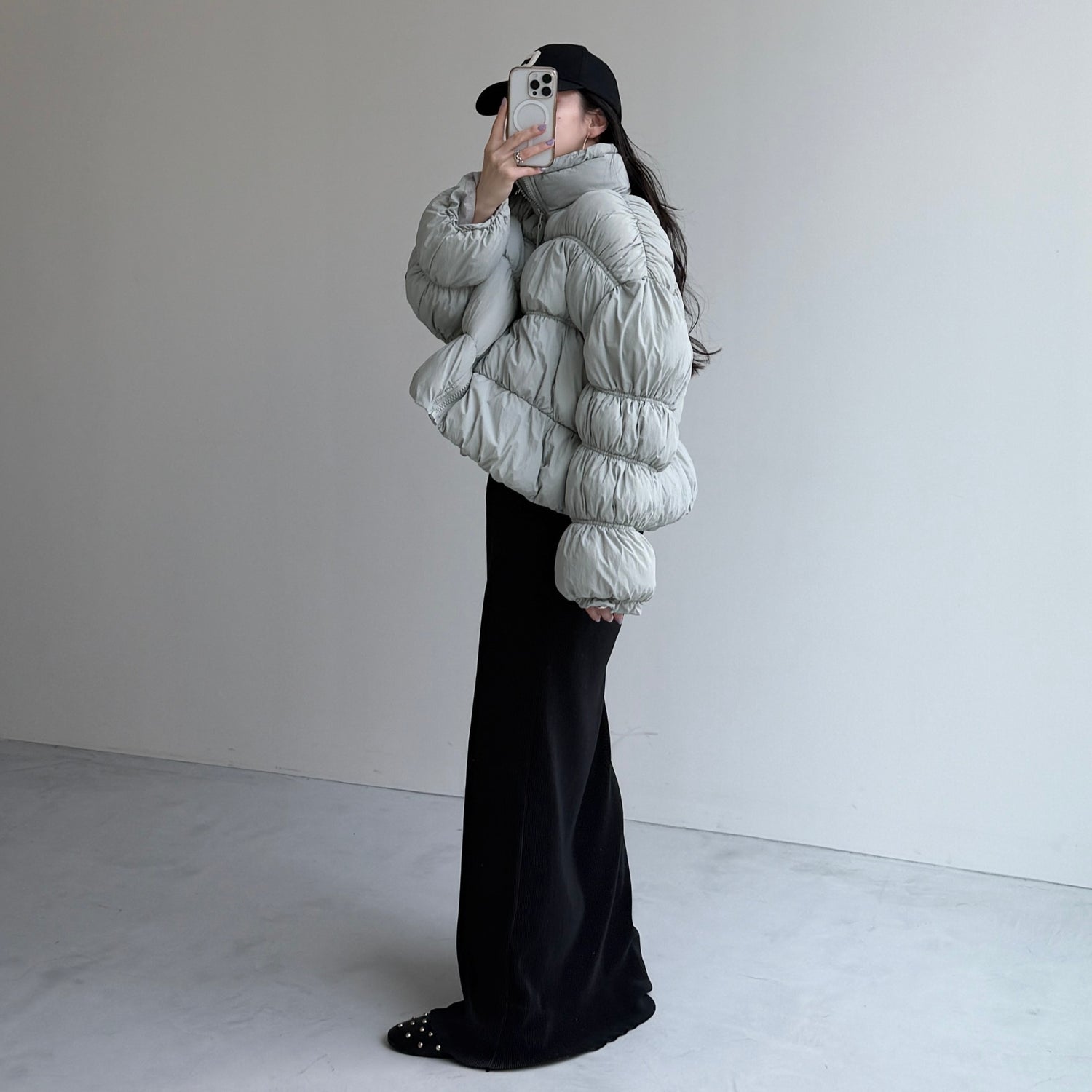 CHIGIRI PAN DOWN / gray