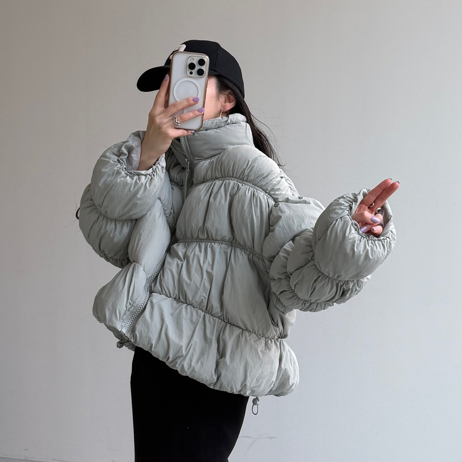 CHIGIRI PAN DOWN / gray