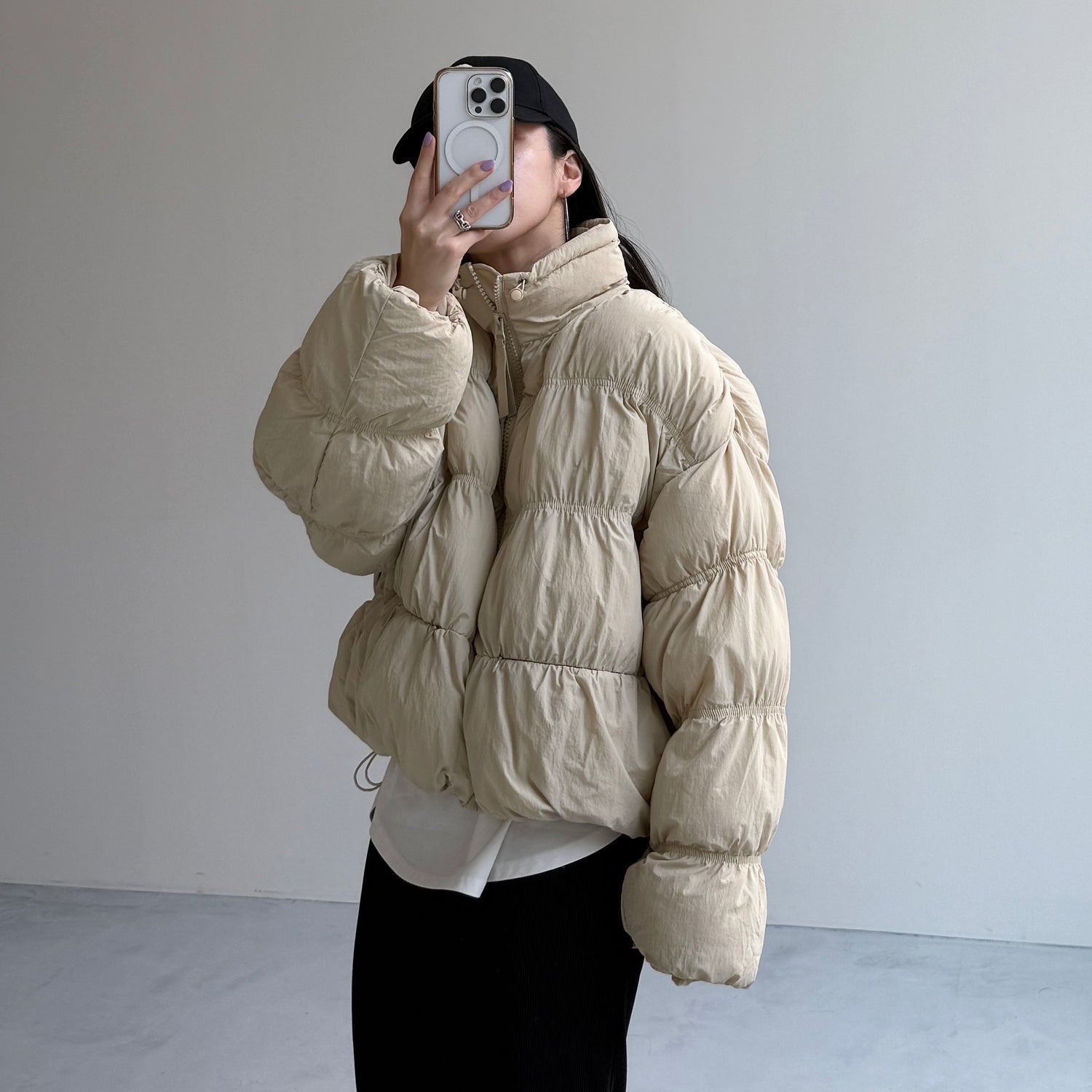 CHIGIRI PAN DOWN / beige