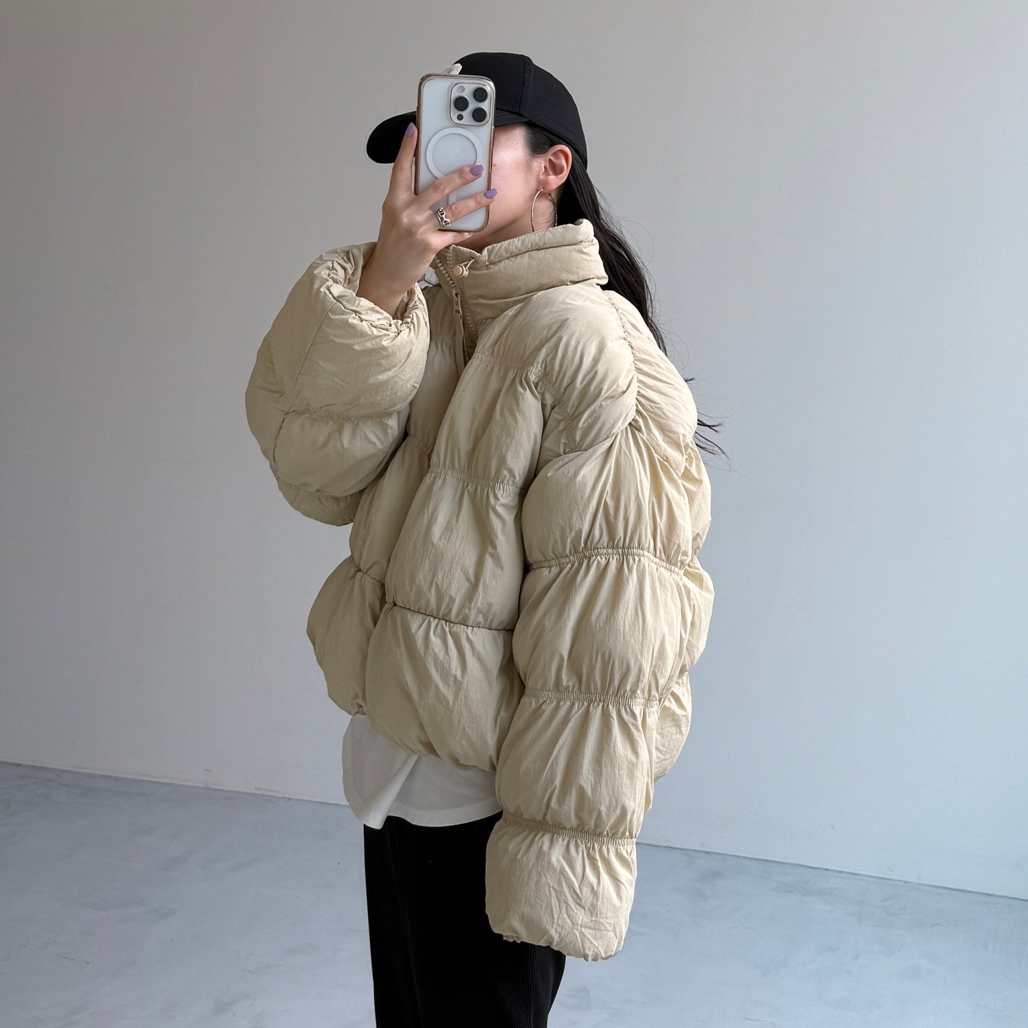 CHIGIRI PAN DOWN / beige