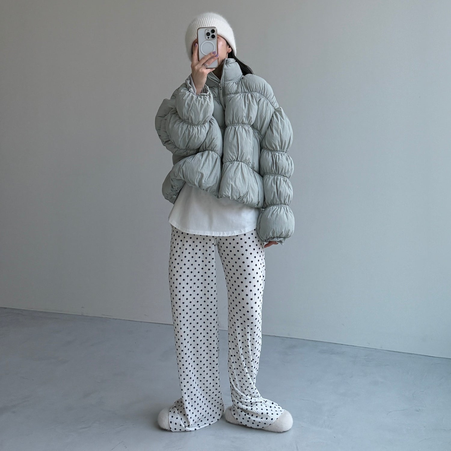 CHIGIRI PAN DOWN / gray