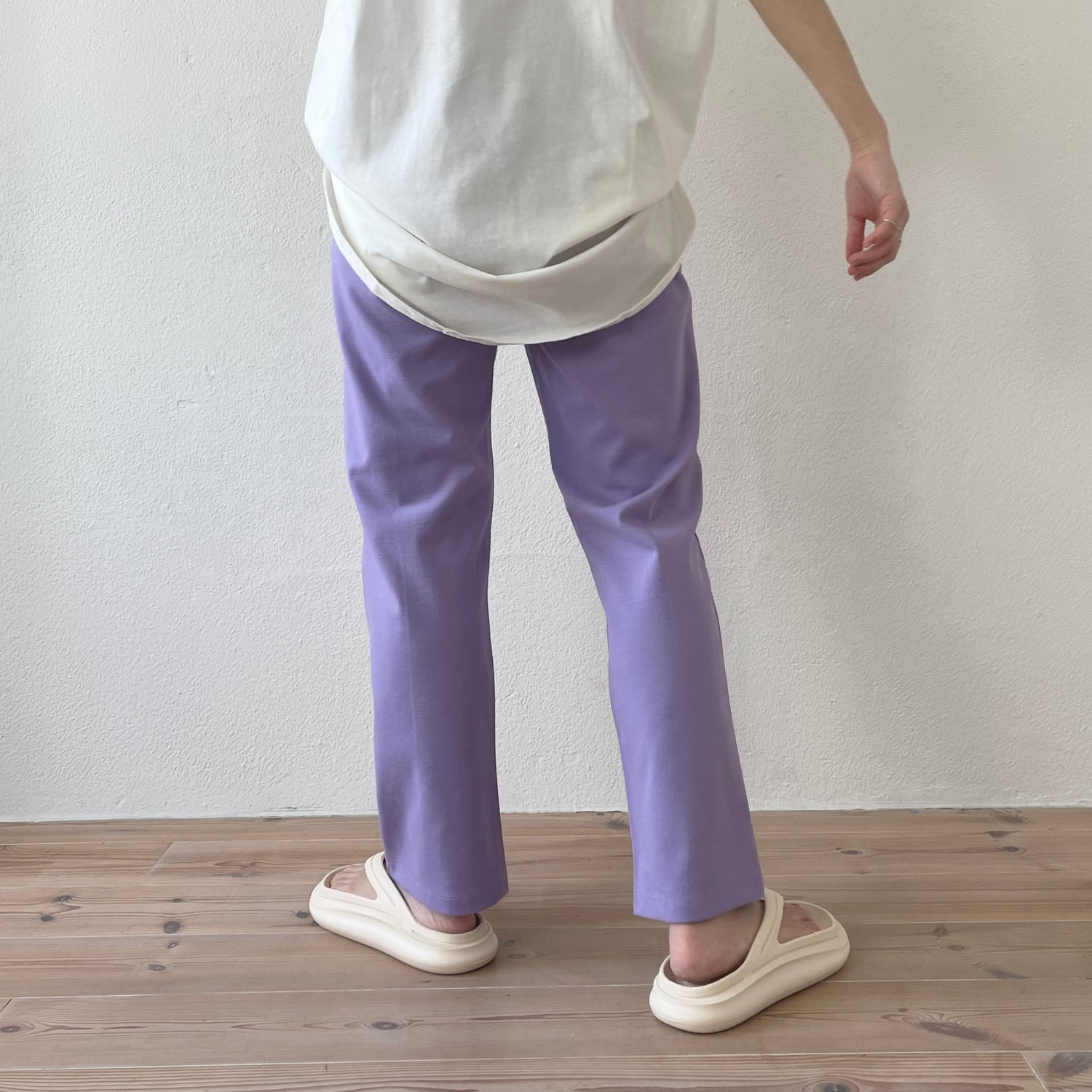 center line relax sweat pants / lavender