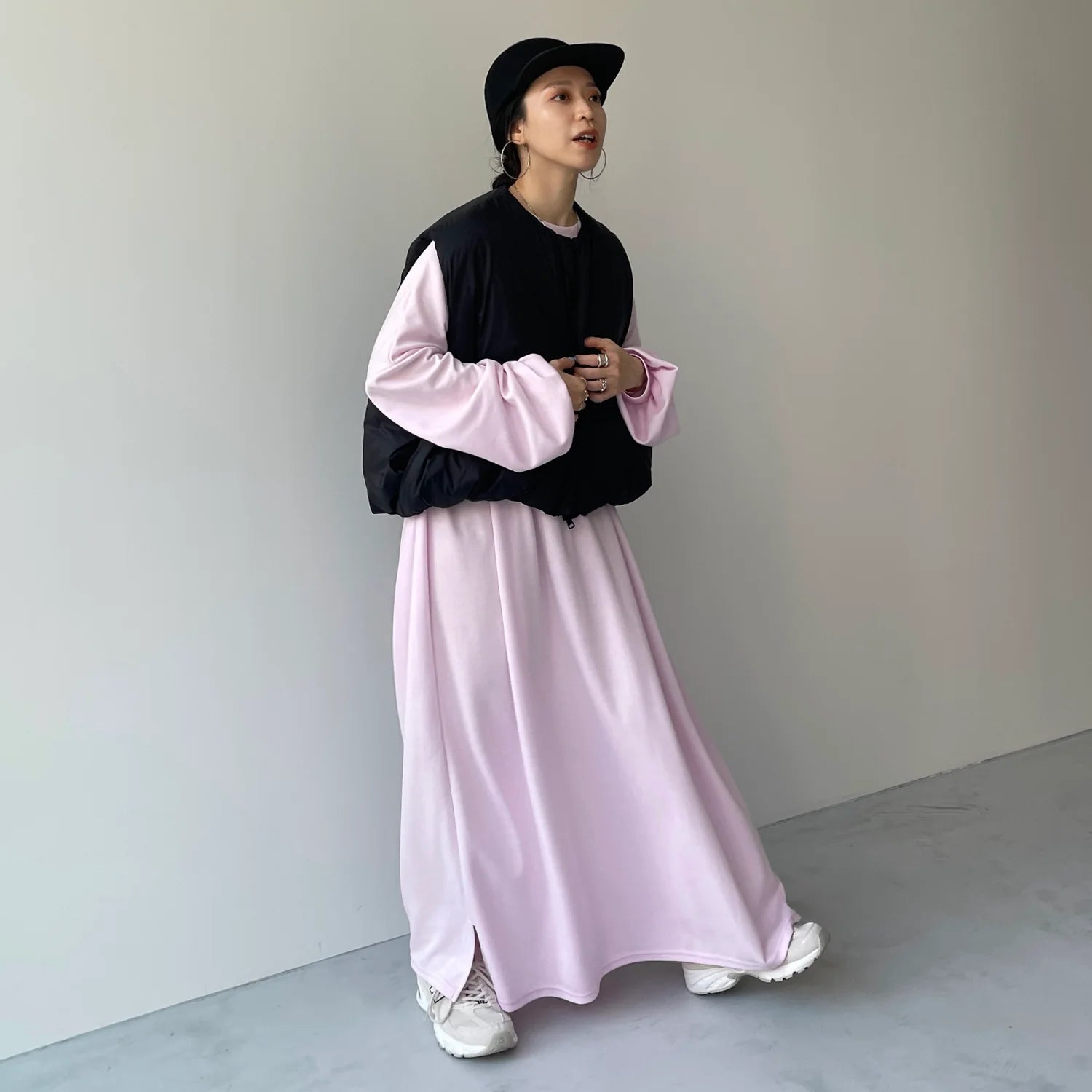 egg down vest / black