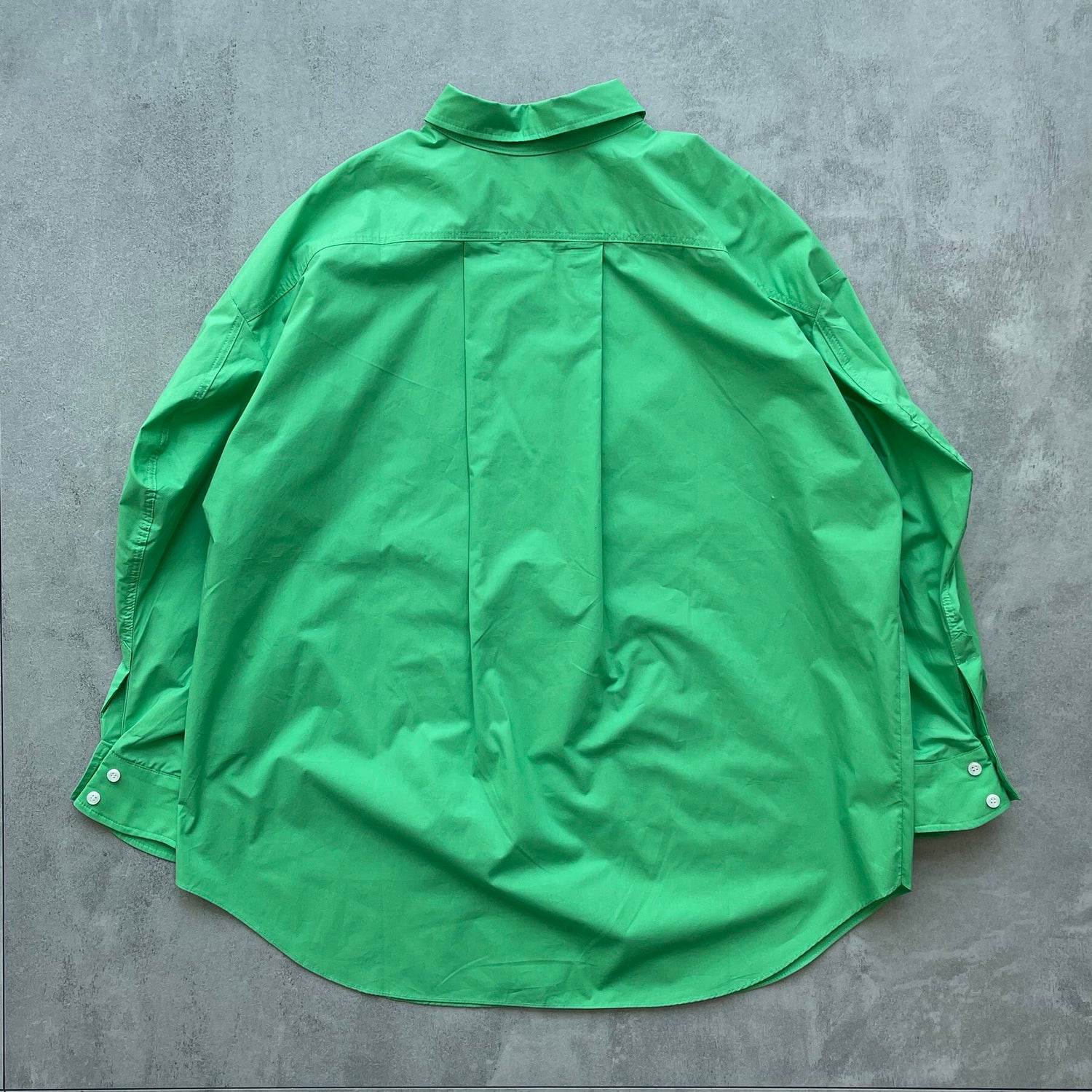 【SAMPLE】over size color shirt / green