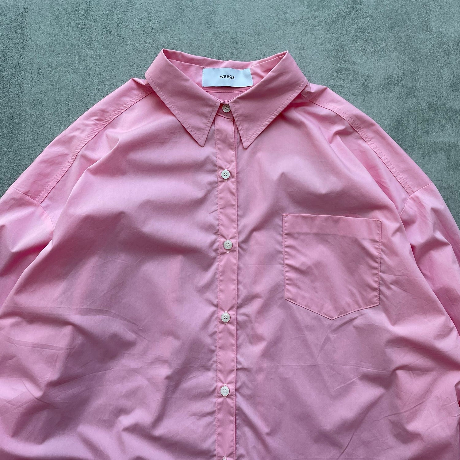 【SAMPLE】over size color shirt / pink