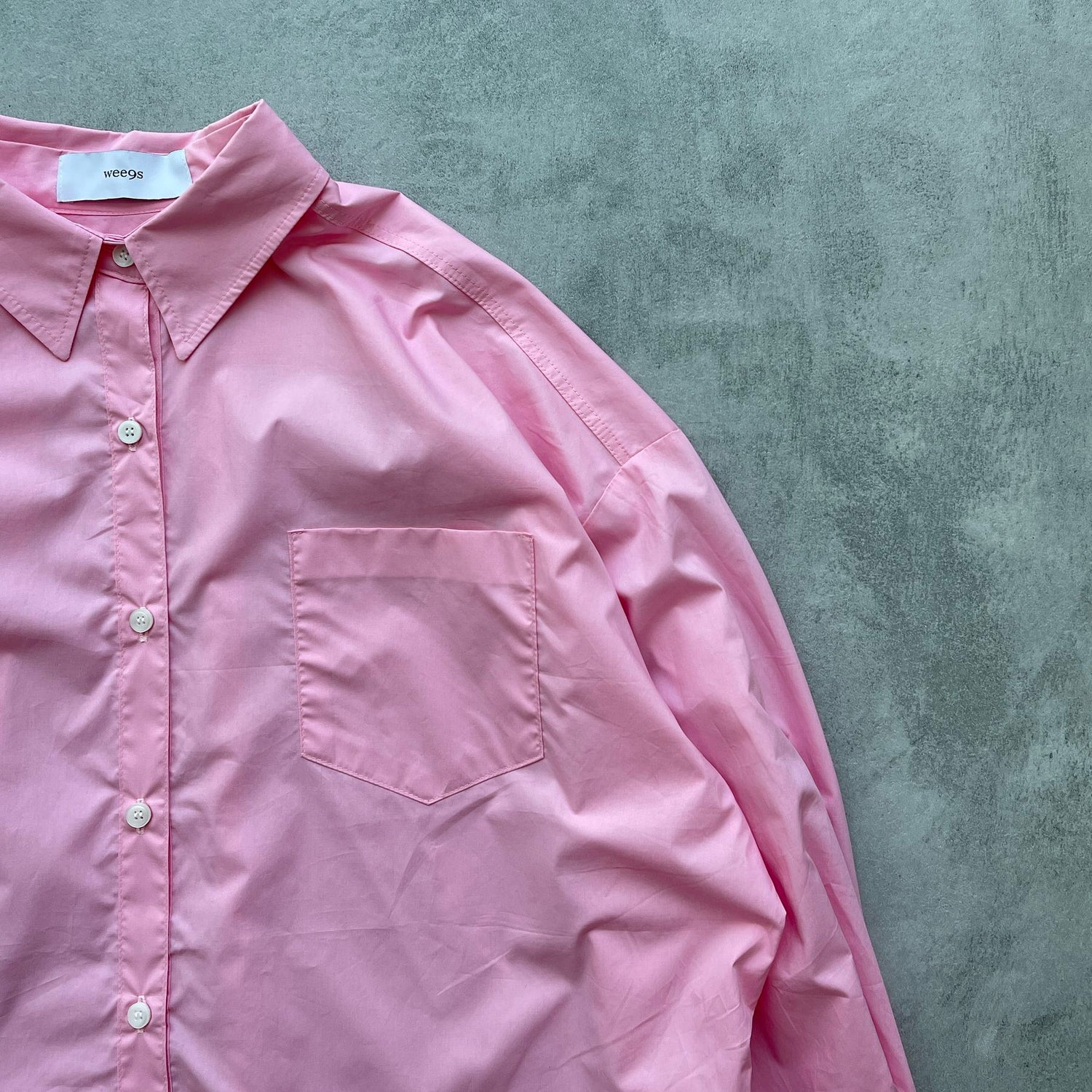 【SAMPLE】over size color shirt / pink