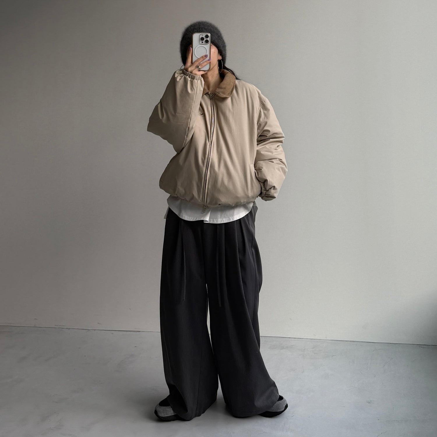 working girl down  jacket  / ivory