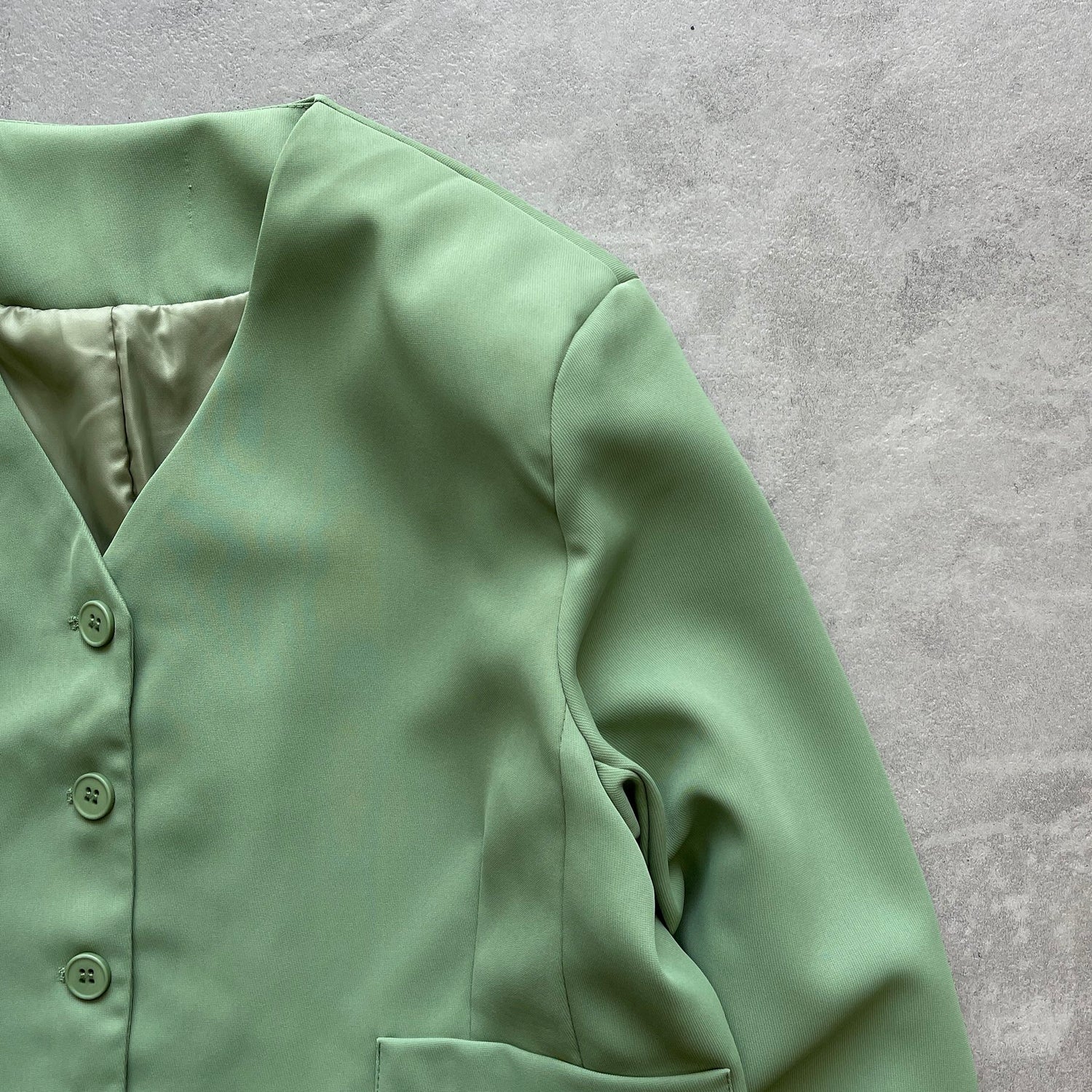 【SAMPLE】short jacket / green