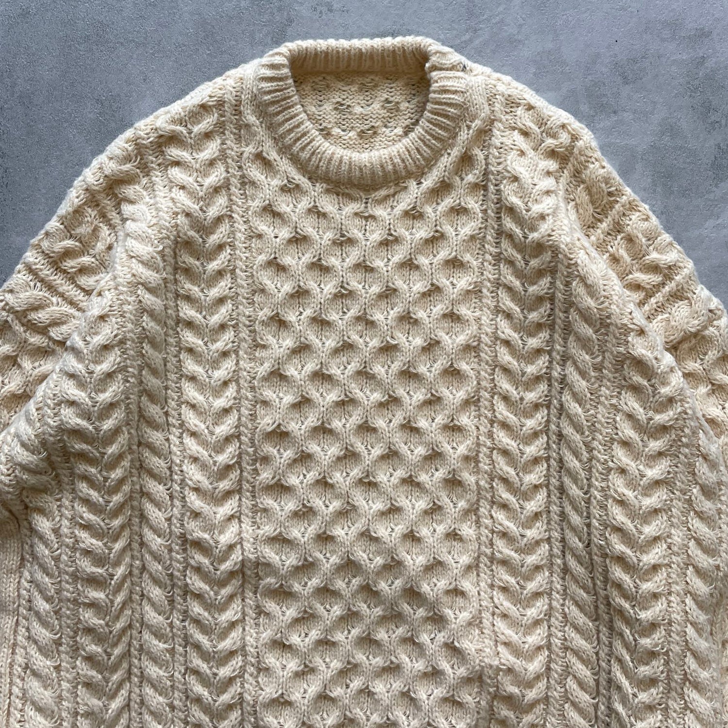 【SAMPLE】basic cable knit / ivory