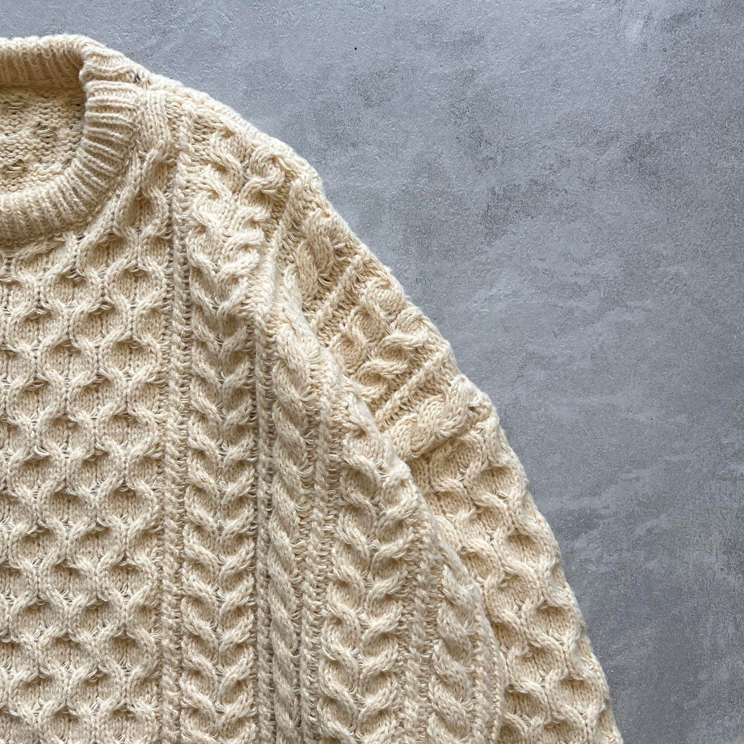 【SAMPLE】basic cable knit / ivory