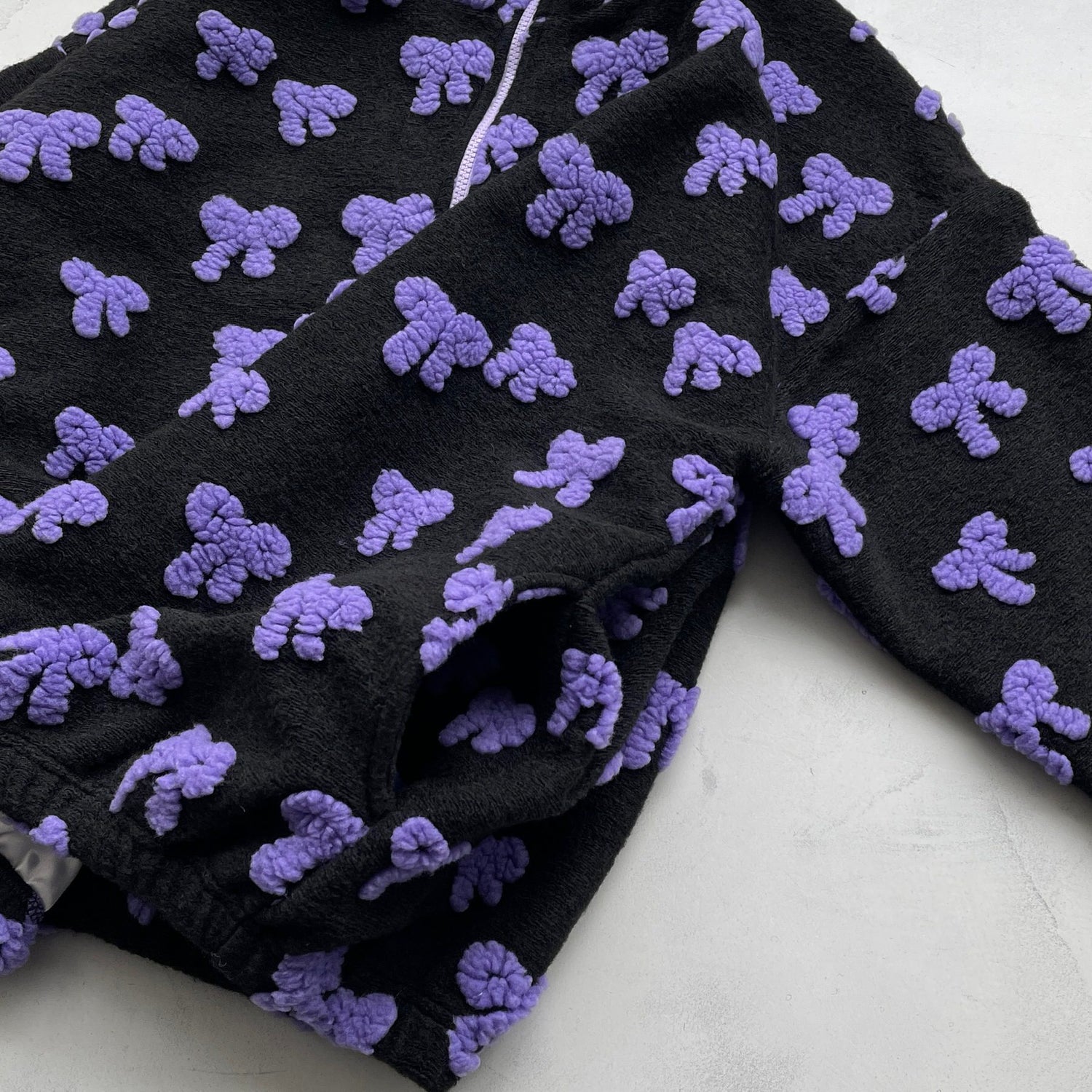 【SAMPLE】ribbon dot boa blouson / black