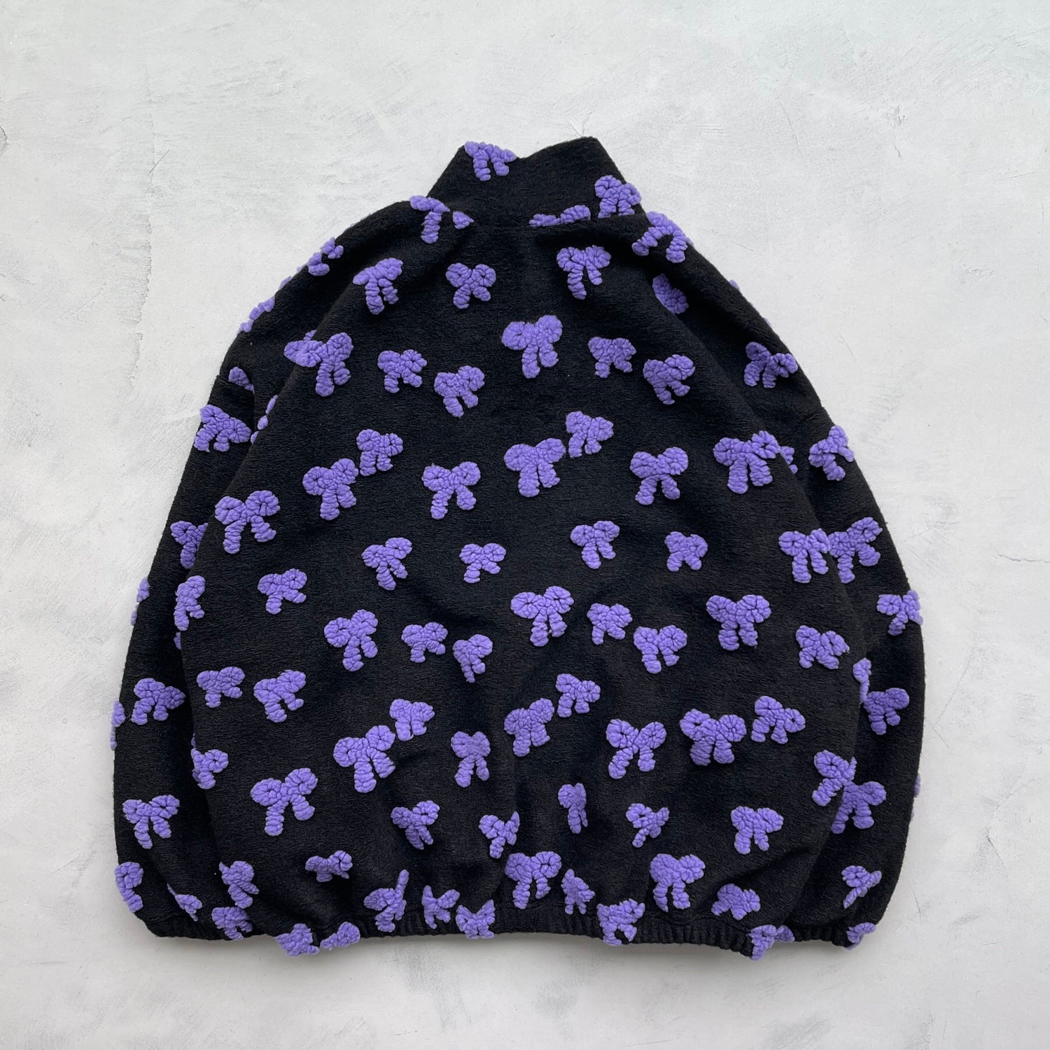 【SAMPLE】ribbon dot boa blouson / black