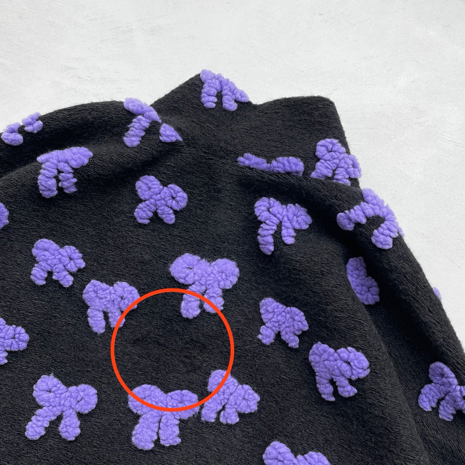 【SAMPLE】ribbon dot boa blouson / black