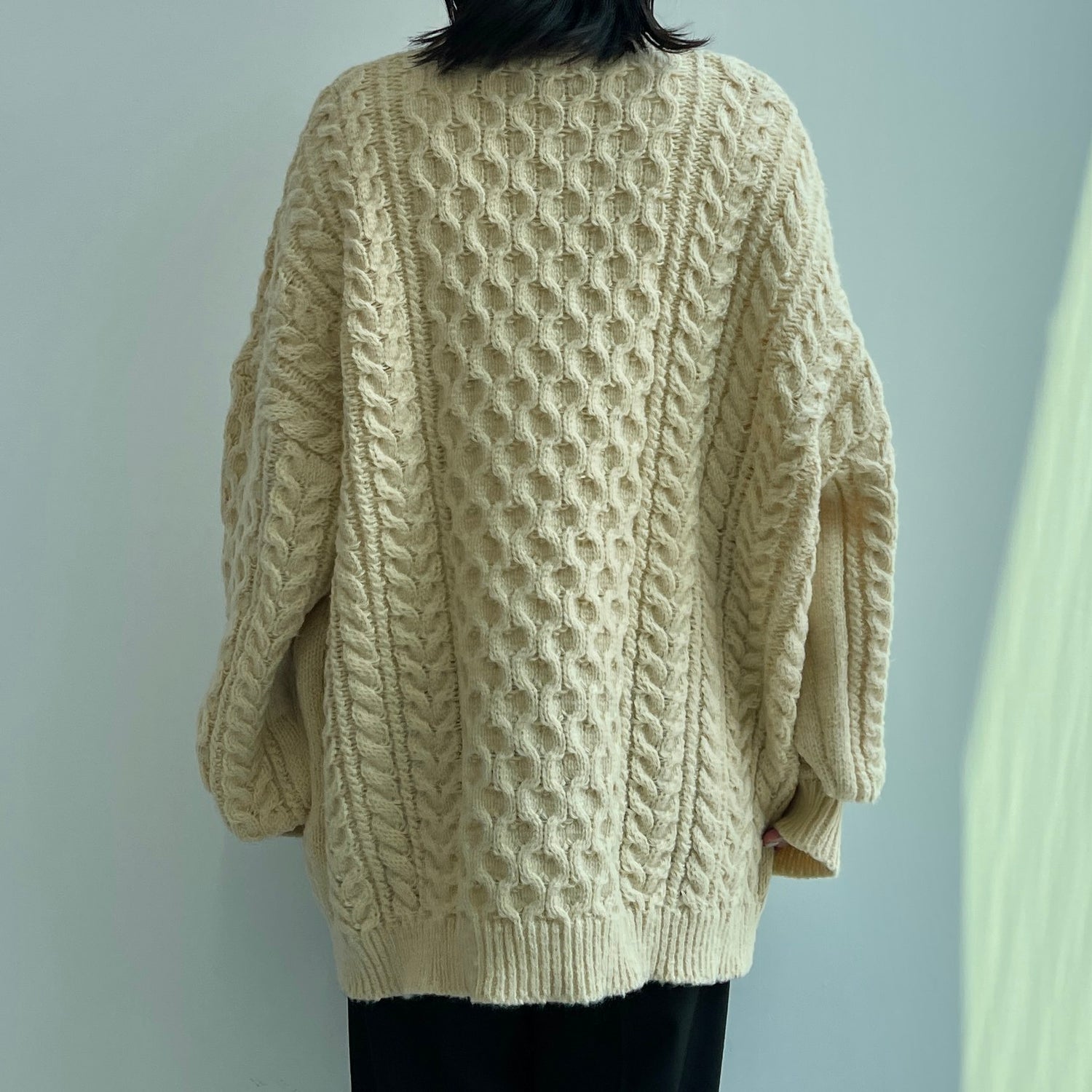 【SAMPLE】basic cable knit / ivory