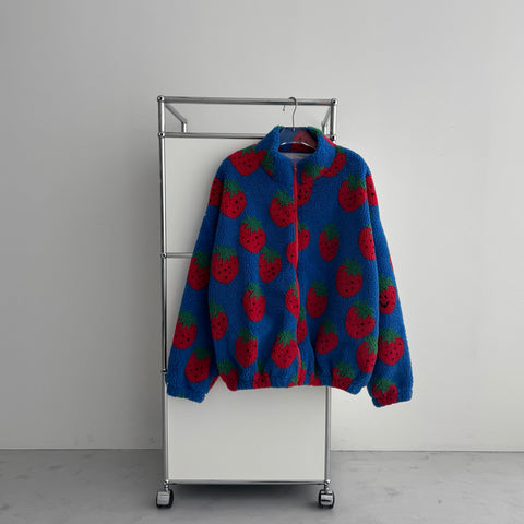 STRAWBERRY BOA JACKET / blue