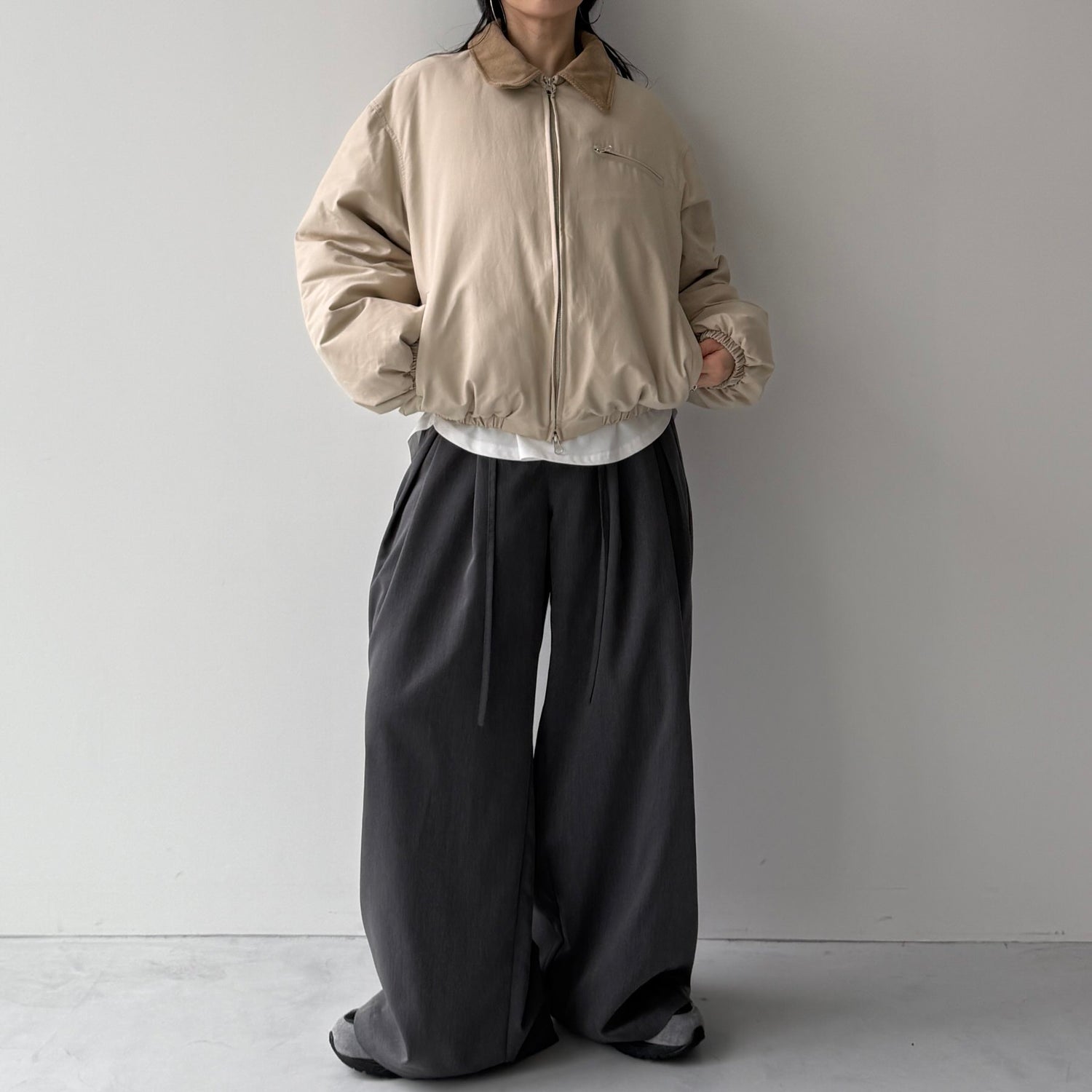 working girl down  jacket  / ivory