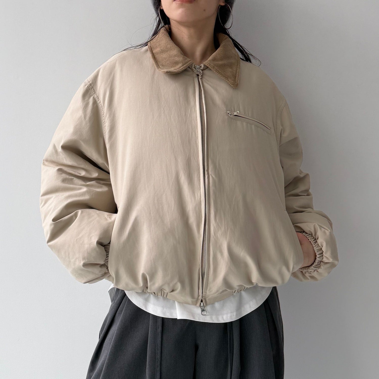 working girl down  jacket  / ivory