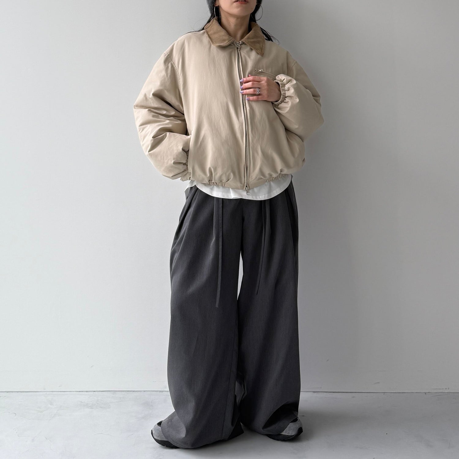 working girl down  jacket  / ivory