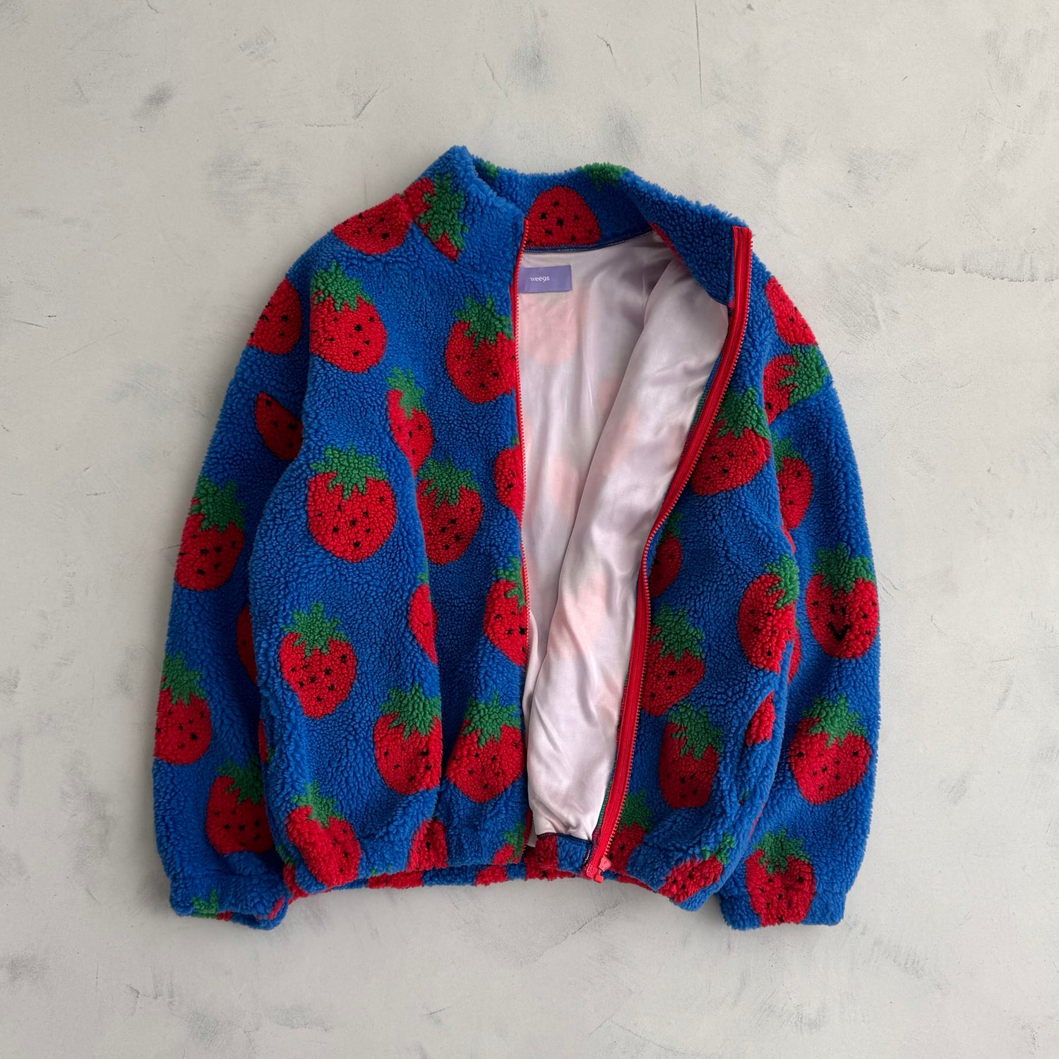 STRAWBERRY BOA JACKET / blue