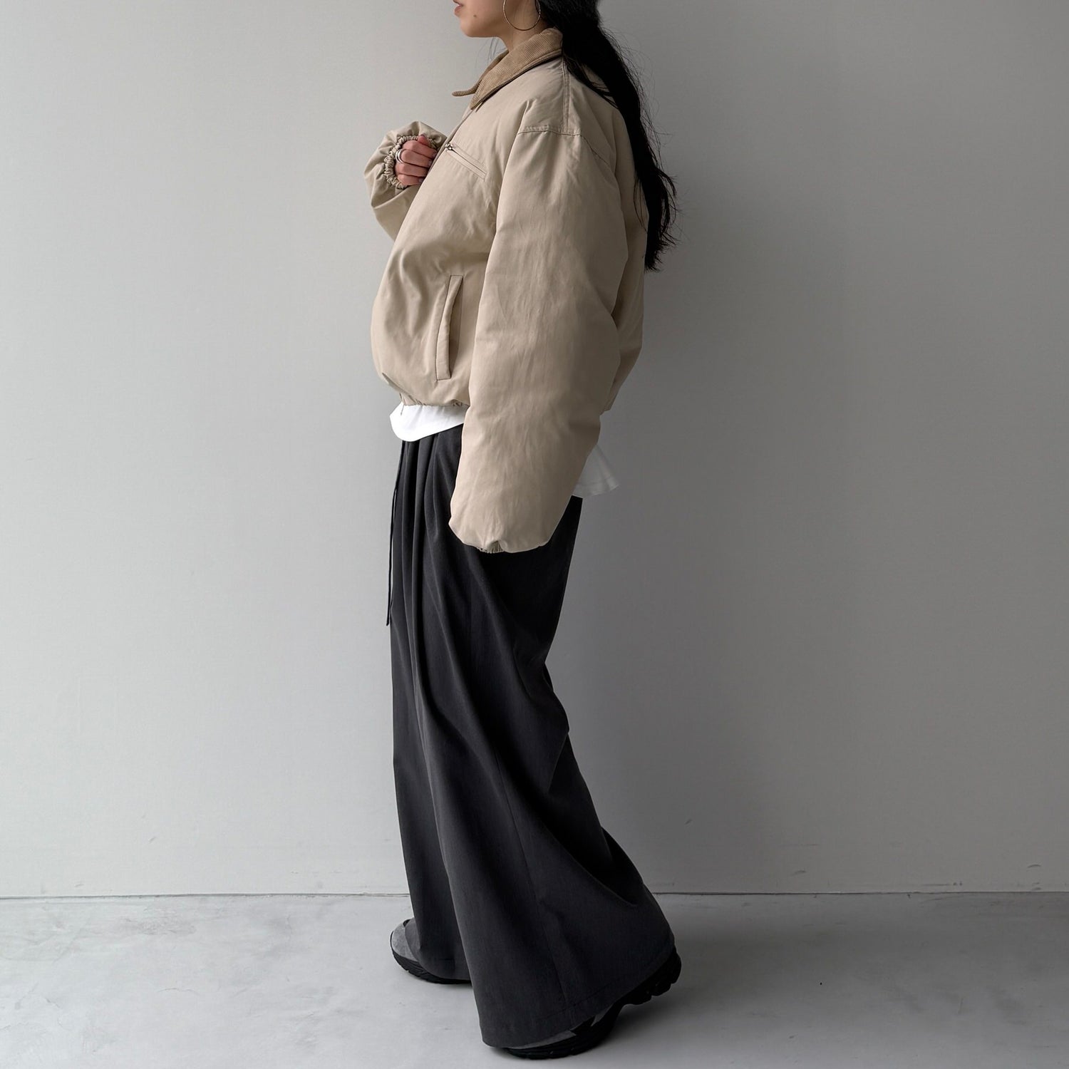 working girl down  jacket  / ivory